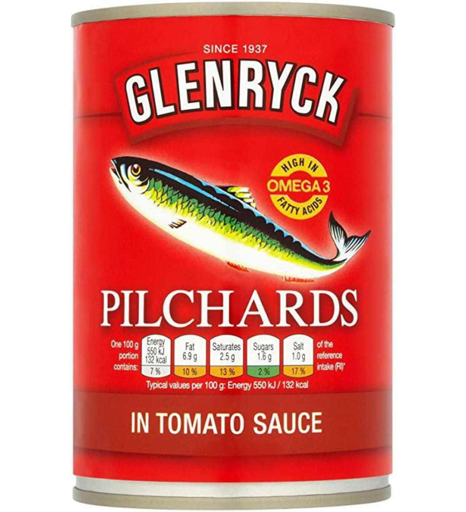 MASGlenryck Pilchards in Tomato Sauce 400g Box of 12-Fd