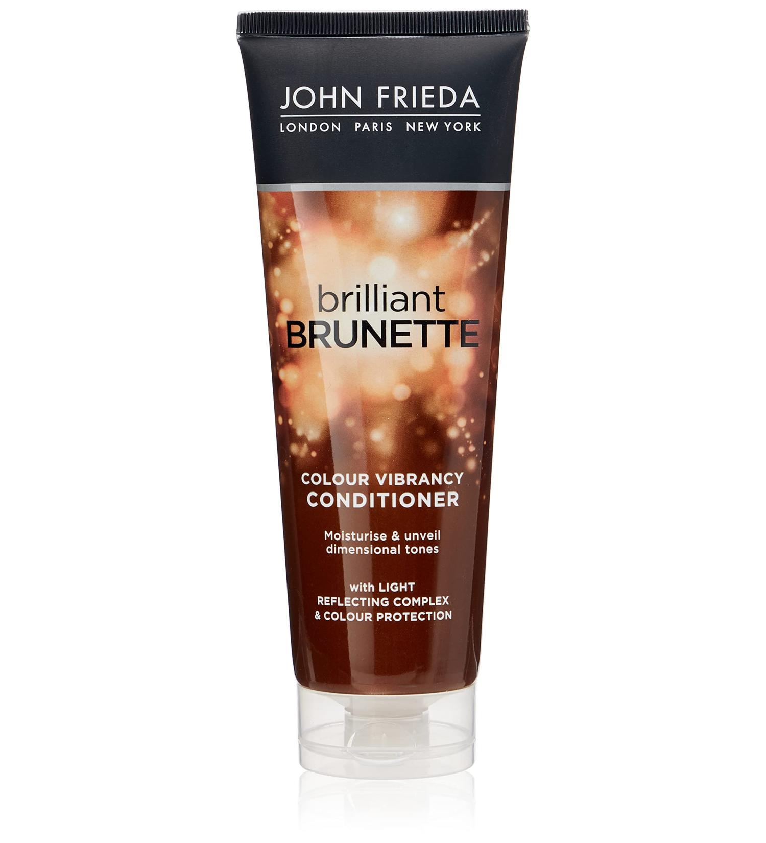 John Frieda Brilliant Brunette Colour Vibrancy Conditioner 250ml - Hydrating Brown Hair Care - Buy Online on GoSupps.com