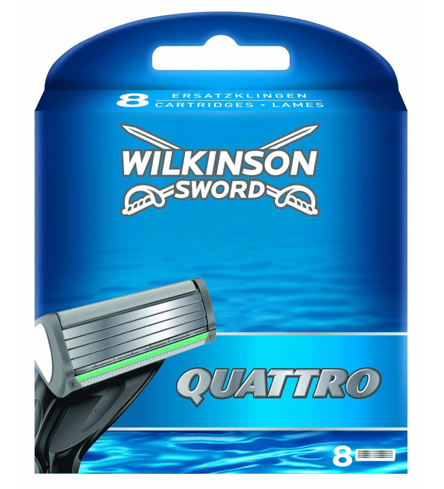 Wilkinson Quattro blades 8 Count (Pack of 1)