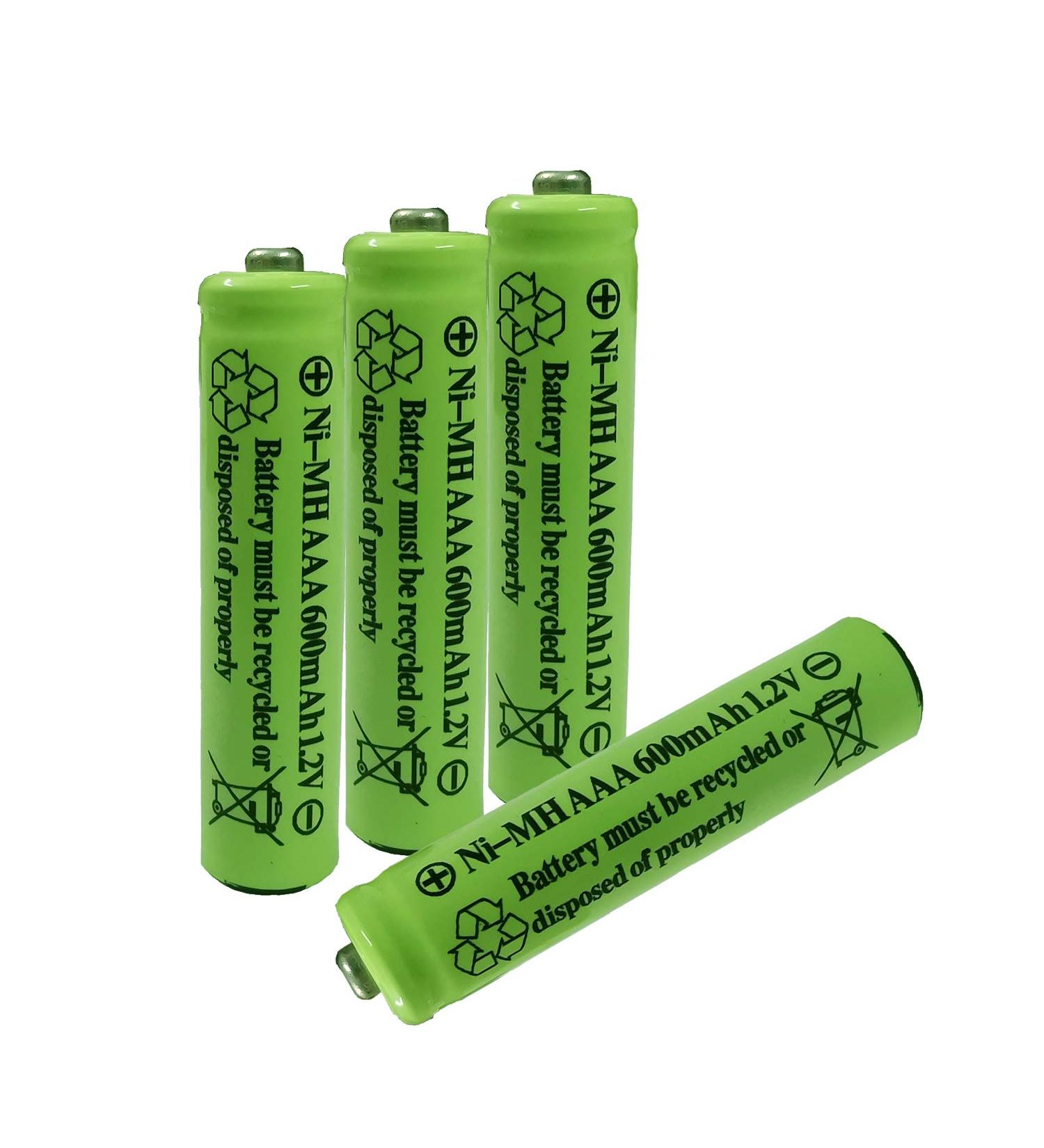 AAA Nimh 600mAh Rechargeable Batteries for Solar Lights - 4 Pack | Ideal for Garden Lamps | International Shipping - Buy Online on GoSupps.com
