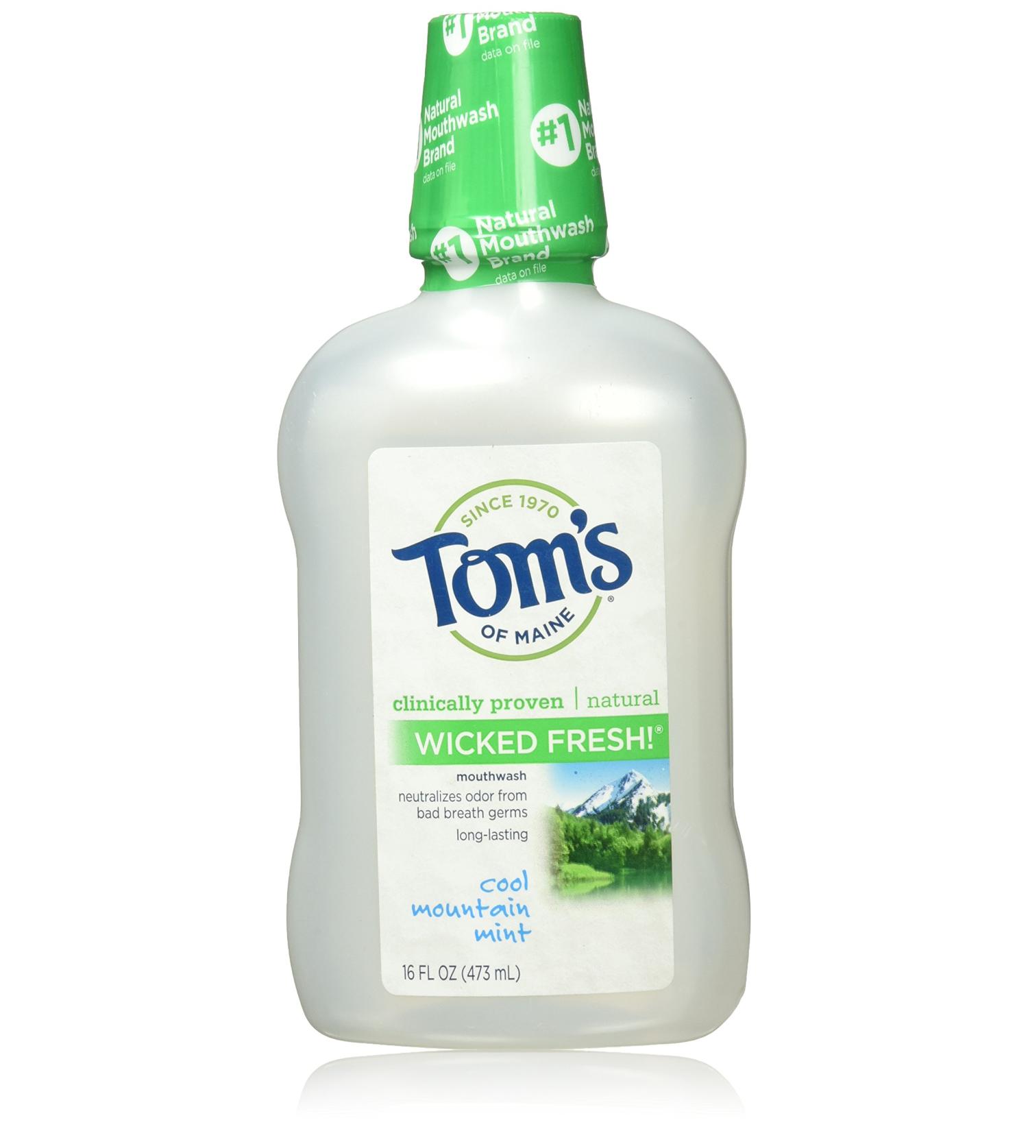 Tom's of Maine Wicked Fresh Mouthwash  Cool Mountain Mint  16 Fluid Ounces