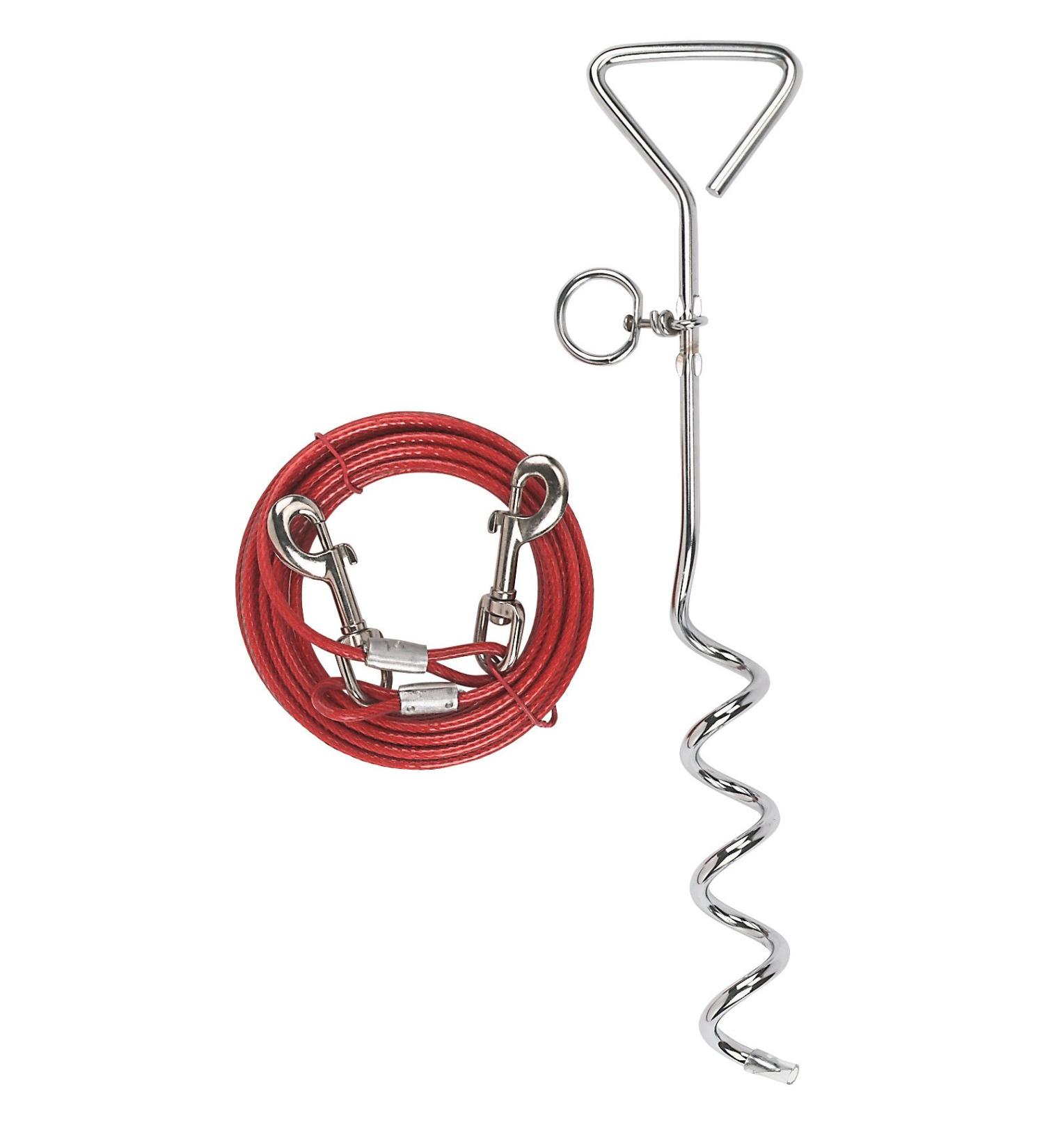 Kerbl 83543 mooring spiral 8 mm x 40 cm with running line 5 mm x 6 m