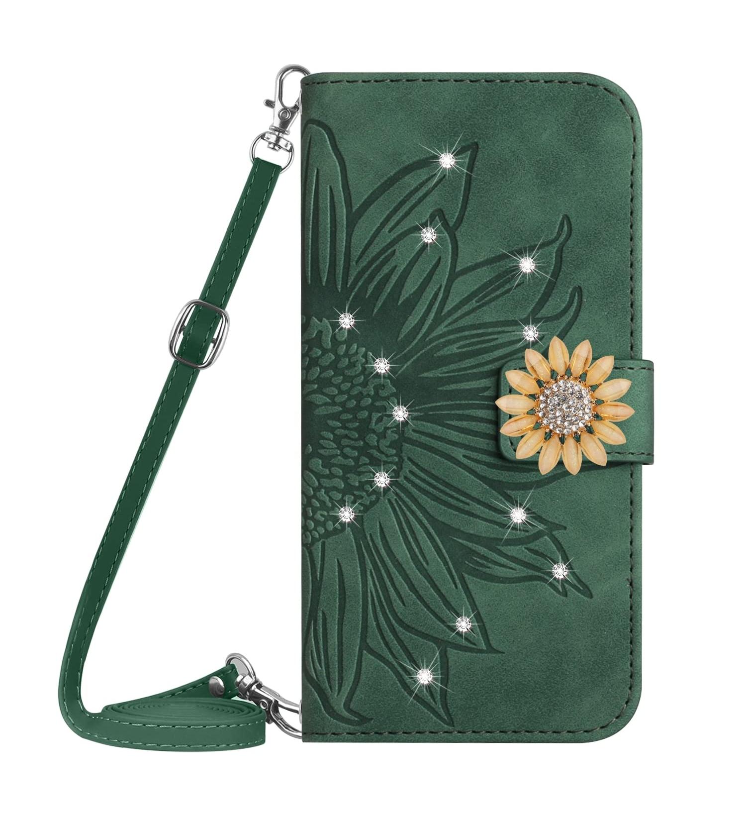  VQWQ Wallet Case for OPPO Realme 10 5G - 1.5M Strap Glitter Shinny Sunflower Flip Leather Case Card Slot Shockproof Kickstand Magnet Cover for OPPO Realme 9i 5G / Realme 10 5G HT -Green-T - Buy Online on GoSupps.com