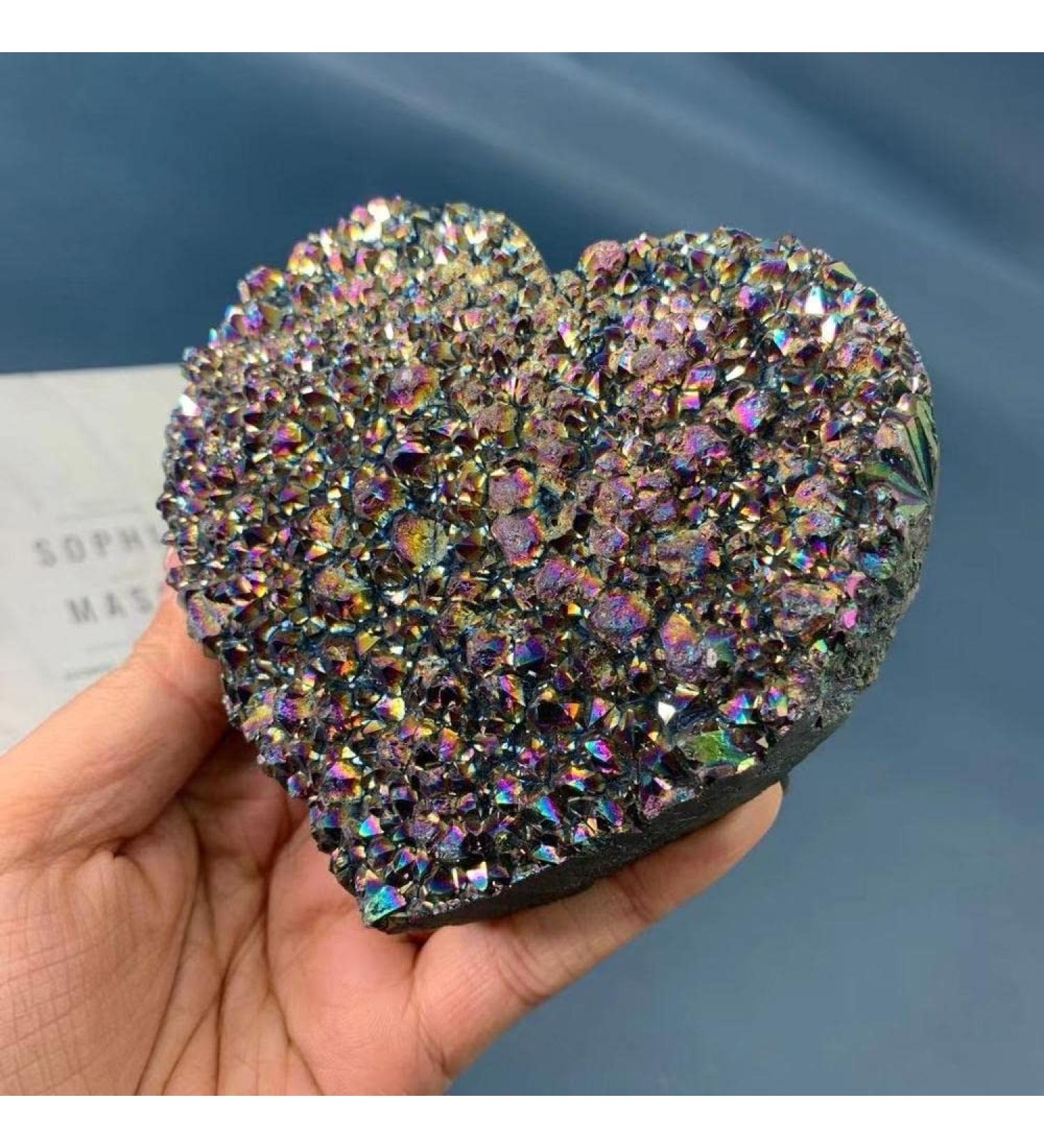 Gift Natural Crystal Halo Cluster Quartz Heart Stone Gem Cluster Crystal Crafts Treasure Gift ZJGIDTEM (Size : 300-350g) - Buy Online on GoSupps.com