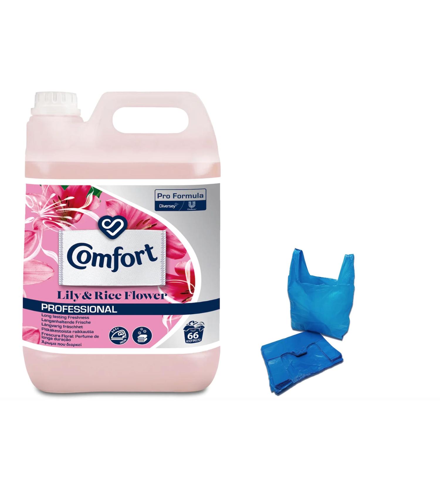 Comfort 5L Fabric Conditioner & Softner with Stay Fresh technology and Fragrance (Lily & Rice)