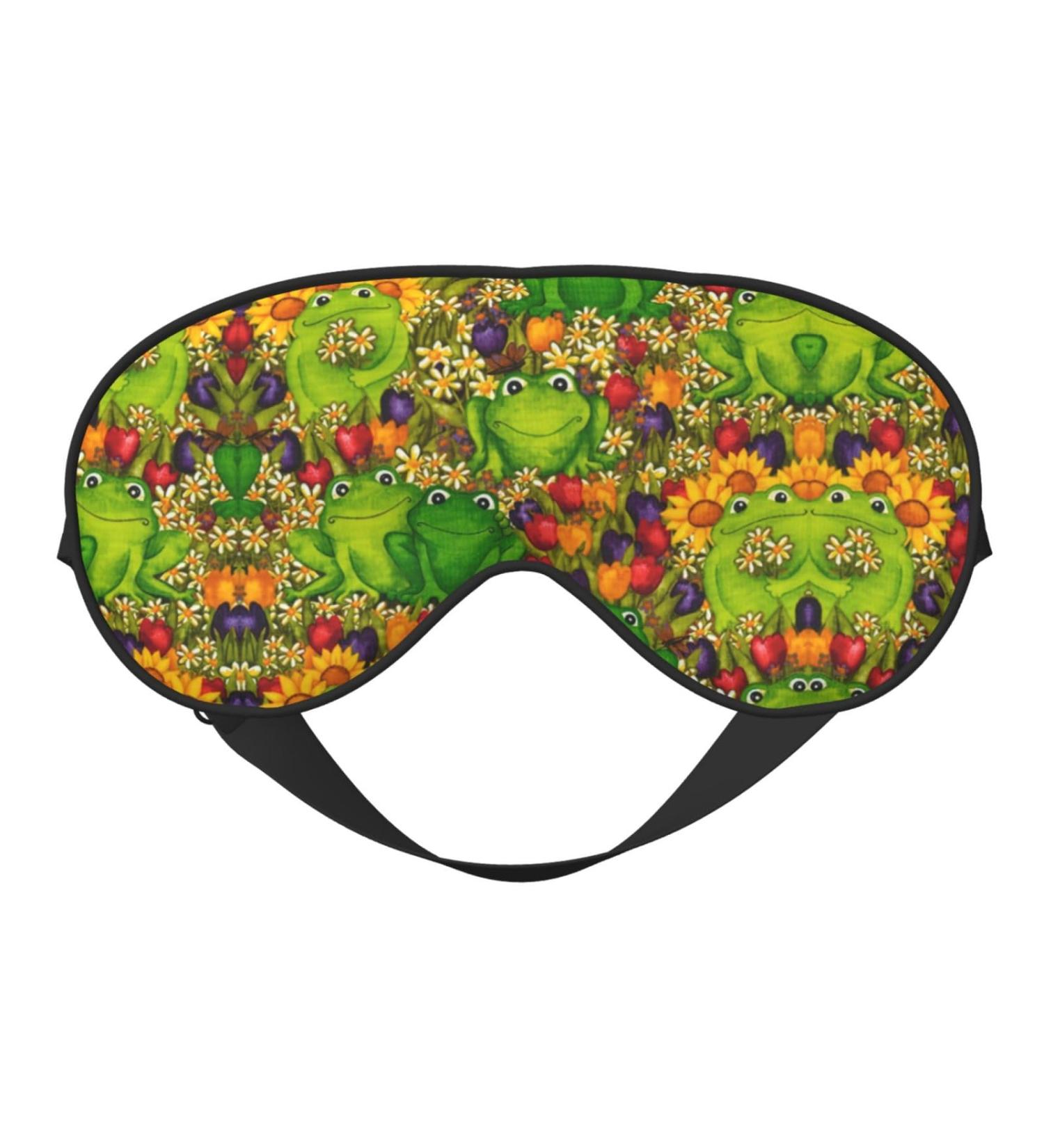SSIMOO Frog Sleep Mask | Adjustable & Breathable Eye Mask for Ultimate Comfort | Fashionable Black Sleep Mask for Better Sleep - Buy Online on GoSupps.com