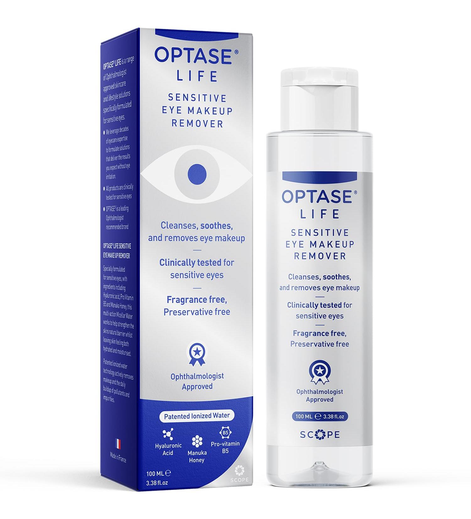 Optase Life Sensitive Eye Makeup Remover - Gentle & Effective for All Skin Types - 100ml | Breakthrough Micellar Water Alternative - Buy Online on GoSupps.com