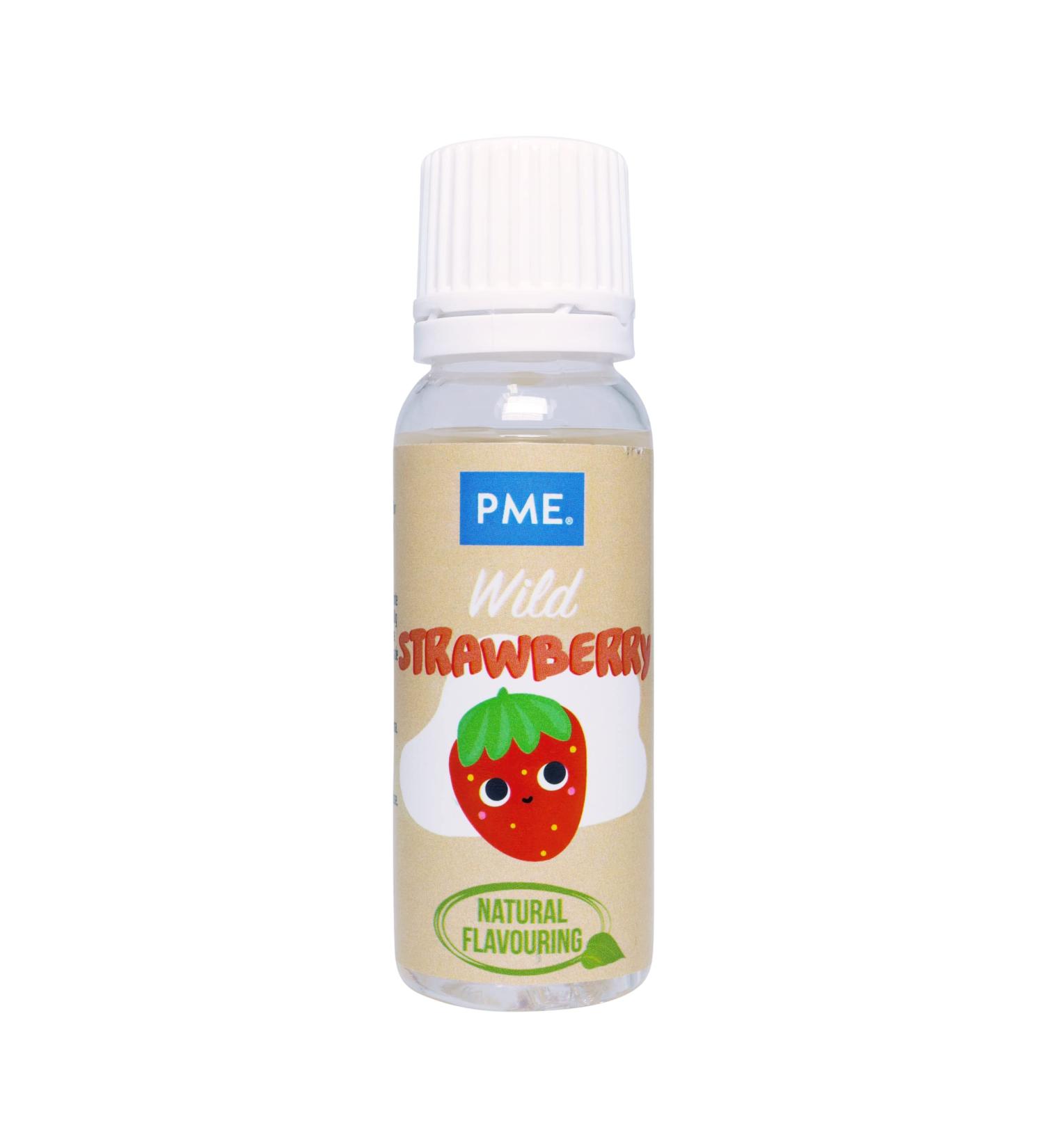 PME 100% Natural Strawberry Flavour - 25 ml | Premium Flavouring for Baking & Cooking - International Shipping Available - Buy Online on GoSupps.com