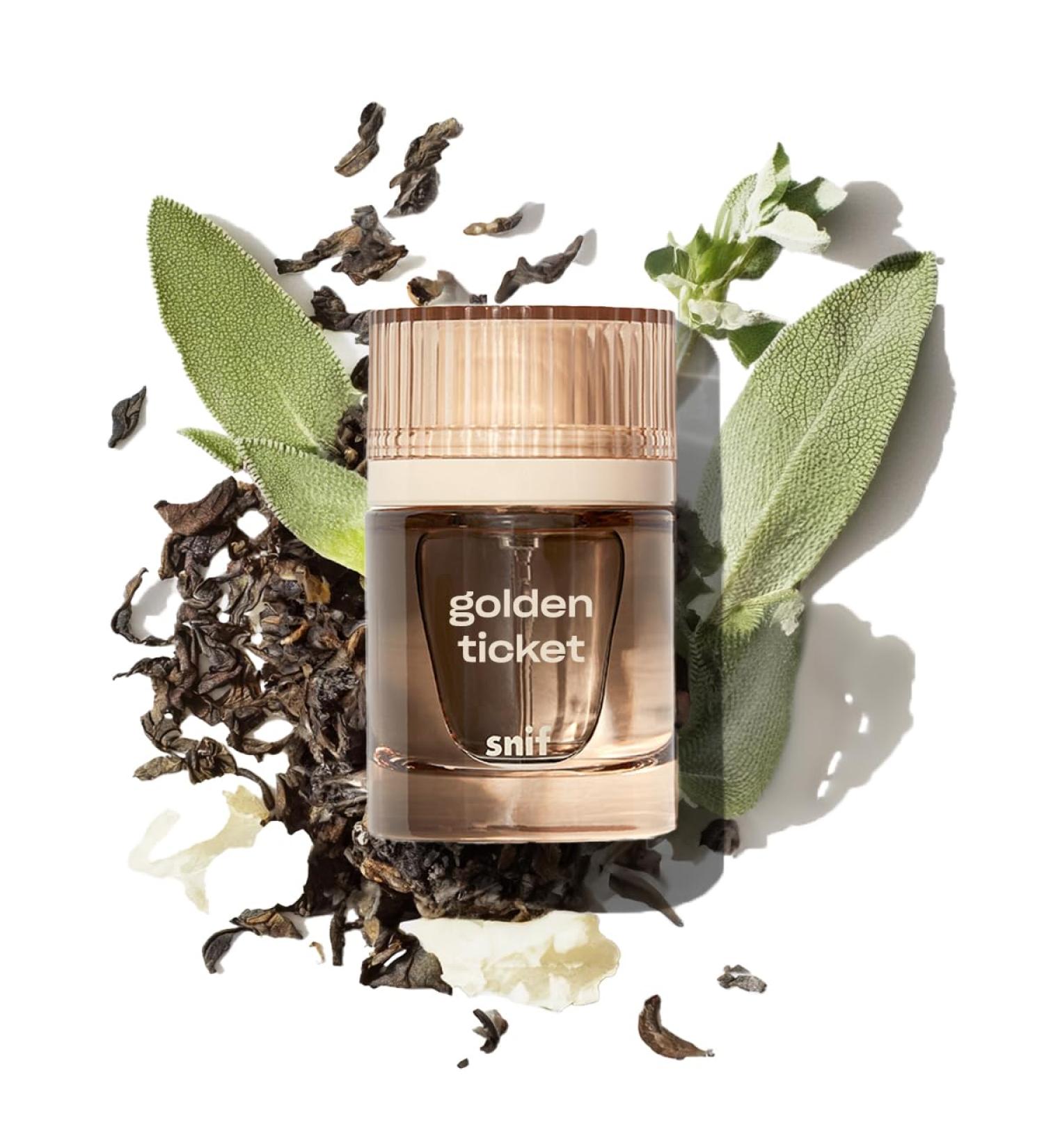 Snif Golden Ticket Perfume Cologne for Men and Women Tea Scent Long Lasting Fine Fragrance Clean Non-Toxic Vegan Cruelty Free Travel Friendly 30ml - Buy Online on GoSupps.com
