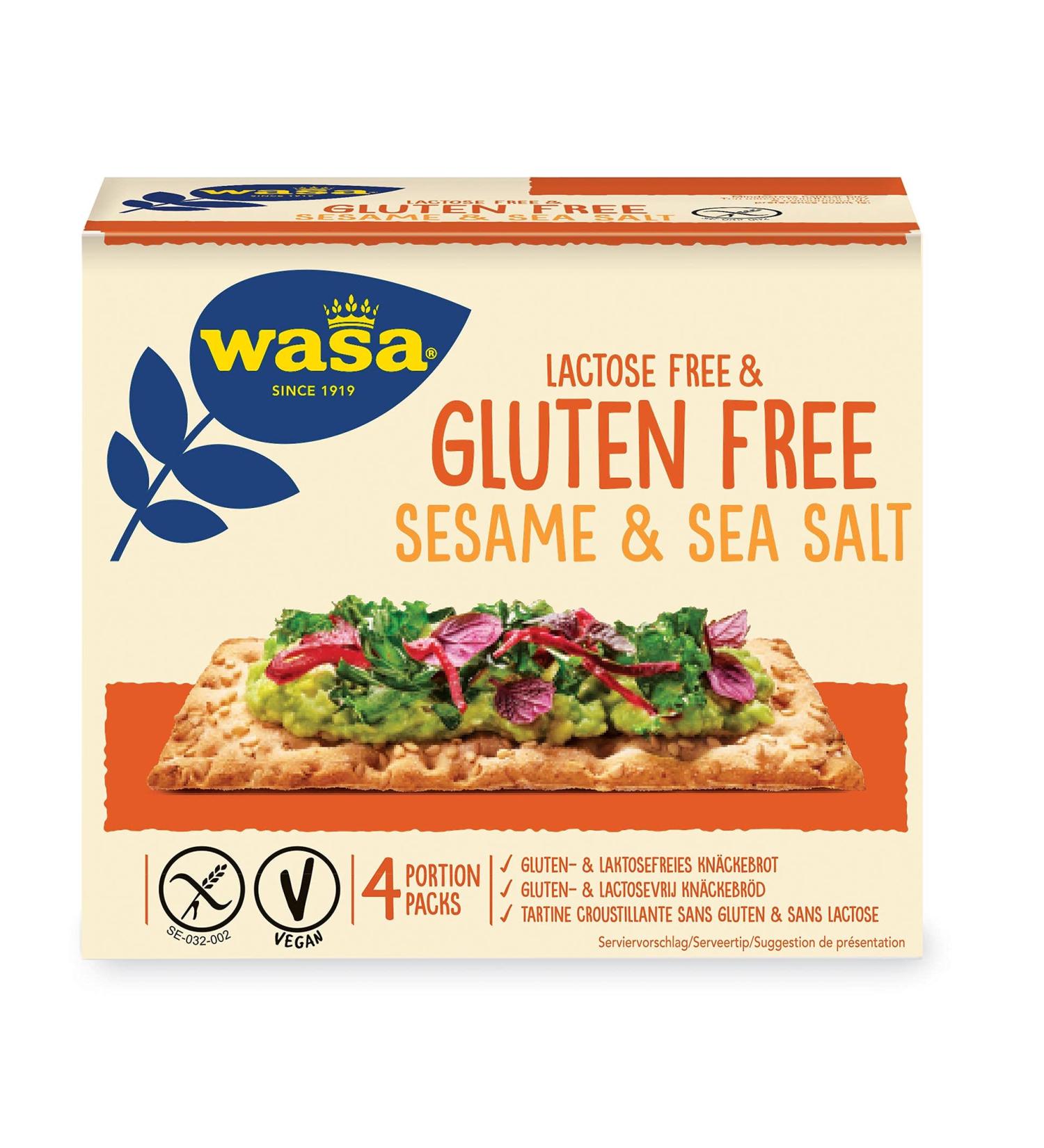 Wasa Crispbread Gluten-Free & Lactose-Free Sesame & Sea Salt - 240g Pack | International Shipping Available - Buy Online on GoSupps.com