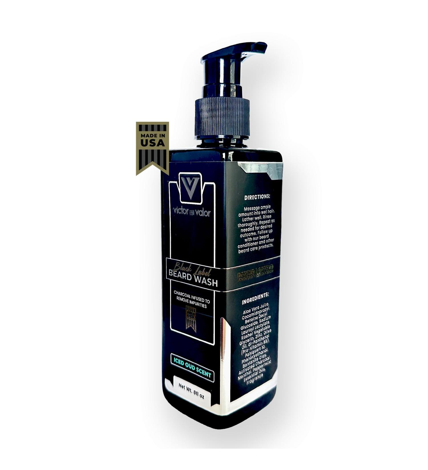 Buy Premium Beard Wash Shampoo with Charcoal & Zinc - Cleanse Hair & Boost Scalp Health - Buy Online on GoSupps.com