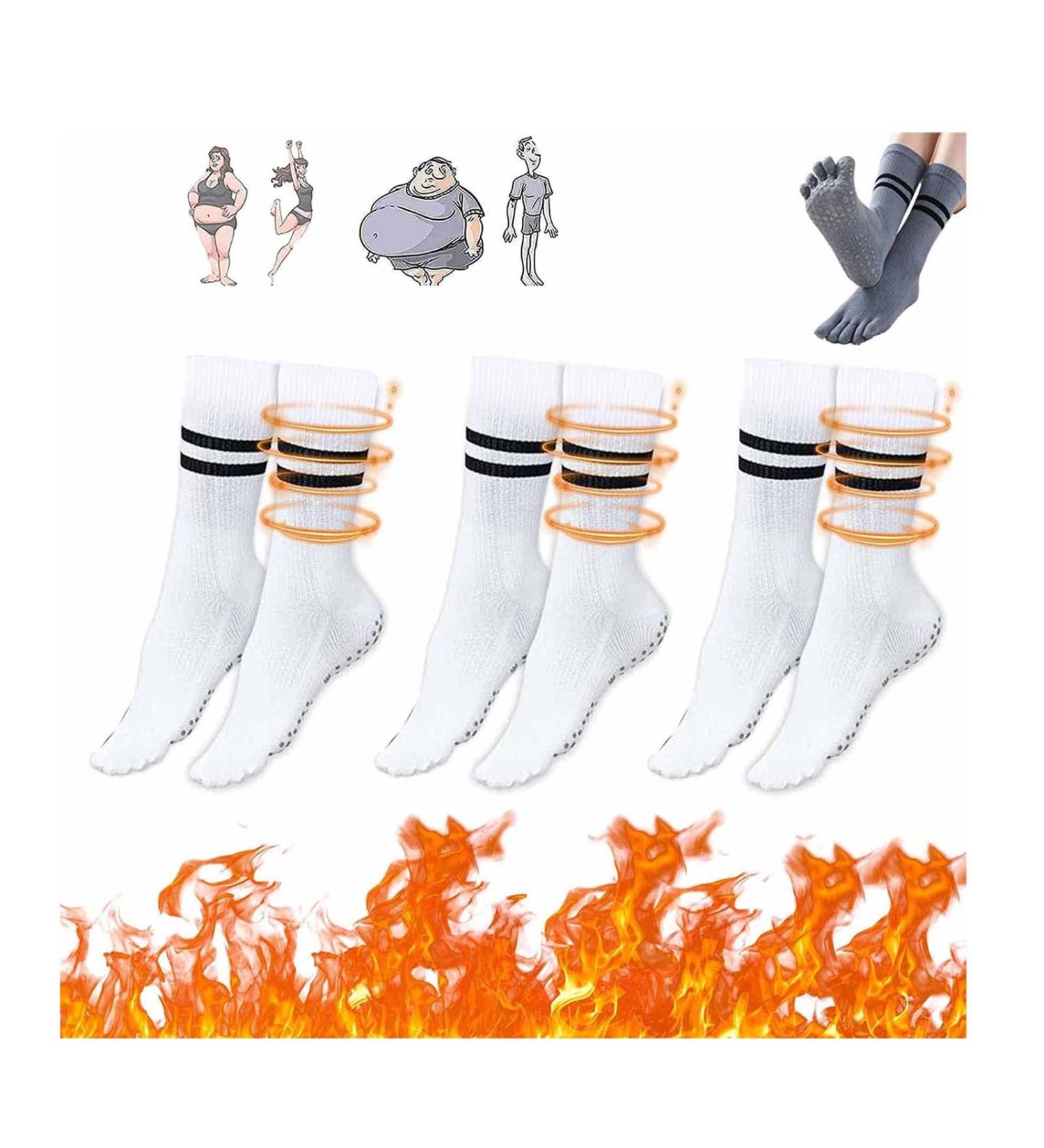 Healsox Anti-Edema Compression Socks - Tourmaline Self-Heating & Magnetic Foot Massage Therapy (3 Pairs) for Weight Loss & Health - International Shipping Available - Buy Online on GoSupps.com