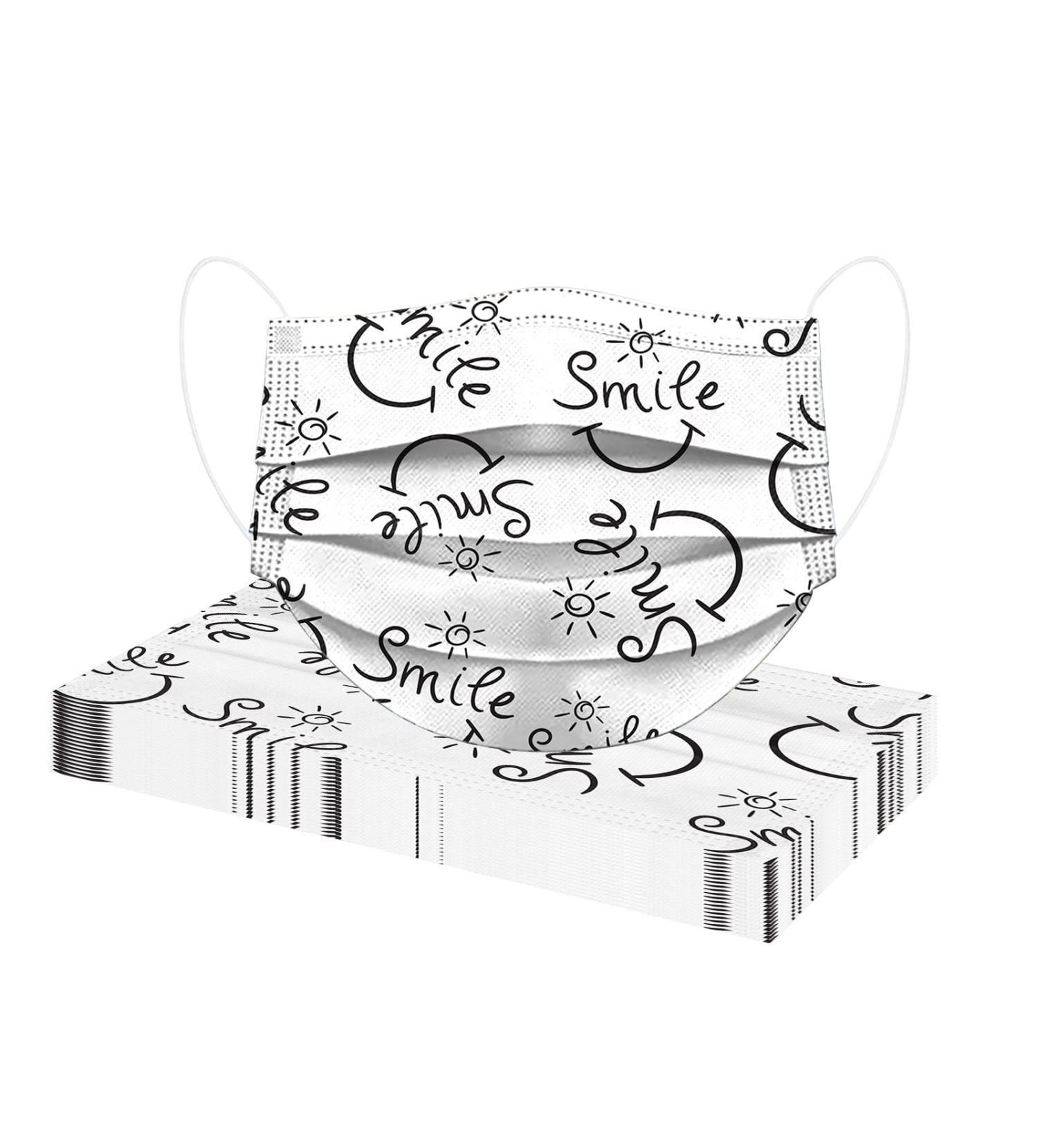 Genetic 10-Piece Adult Mouth Protection - One-Way 3-Layer Face Cover with Motif - Breathable Smile Print & Multi-Function Cloth Neck Gaiter - Size A-05 - Buy Online on GoSupps.com