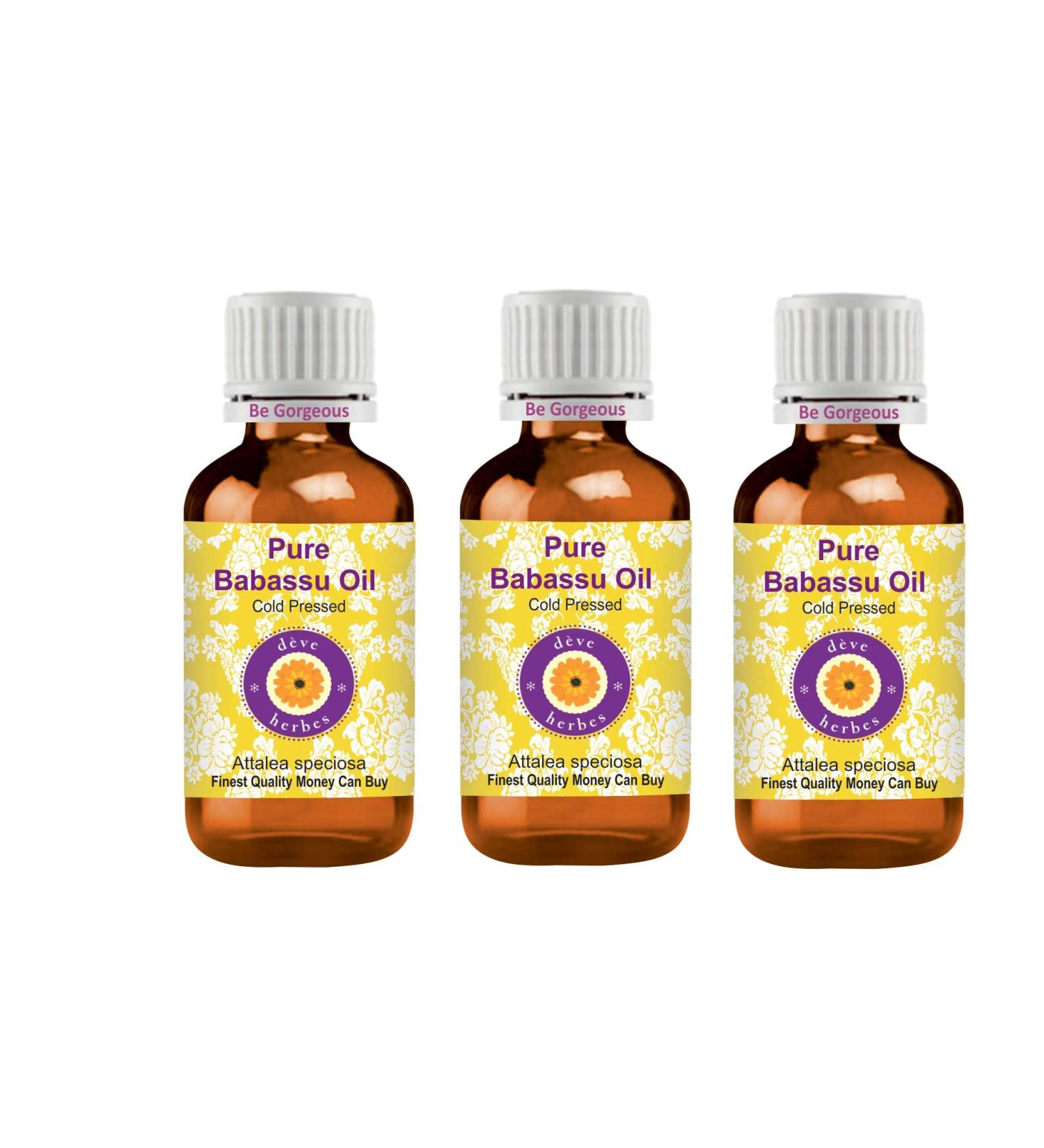 Buy DEve Herbes Pure Babassu Oil - 100ml Cold-Pressed Therapeutic Quality (Pack of Three) | Natural Skincare | International Shipping - Buy Online on GoSupps.com