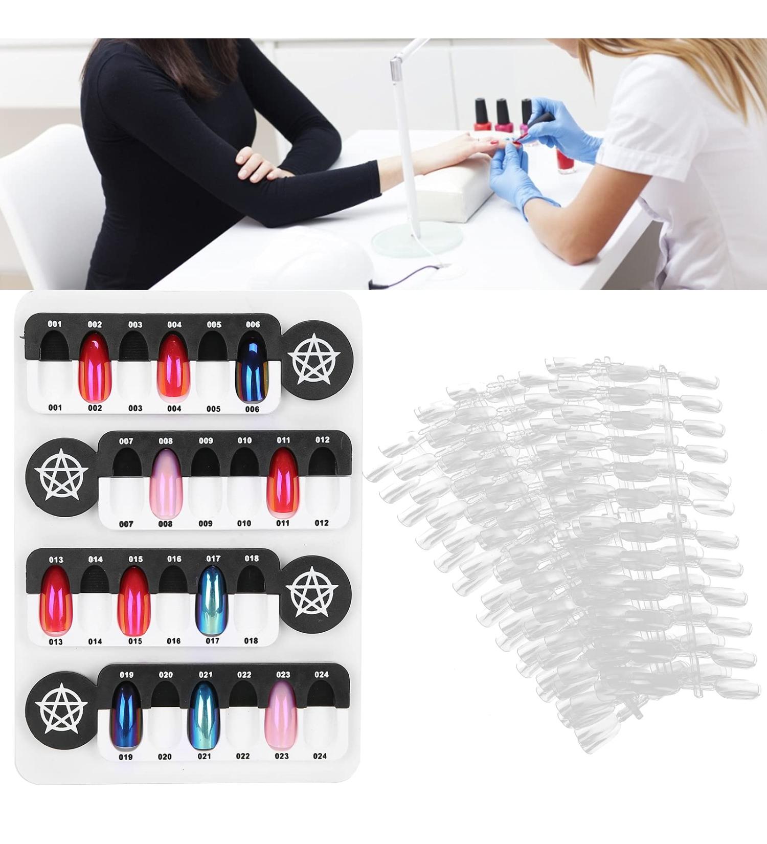 Nail Color Display Card Light weighted Nail Color Display Board Detachable Easy To Polish Transparent for Nail Salons for Painting for Showing for Beginners - Buy Online on GoSupps.com
