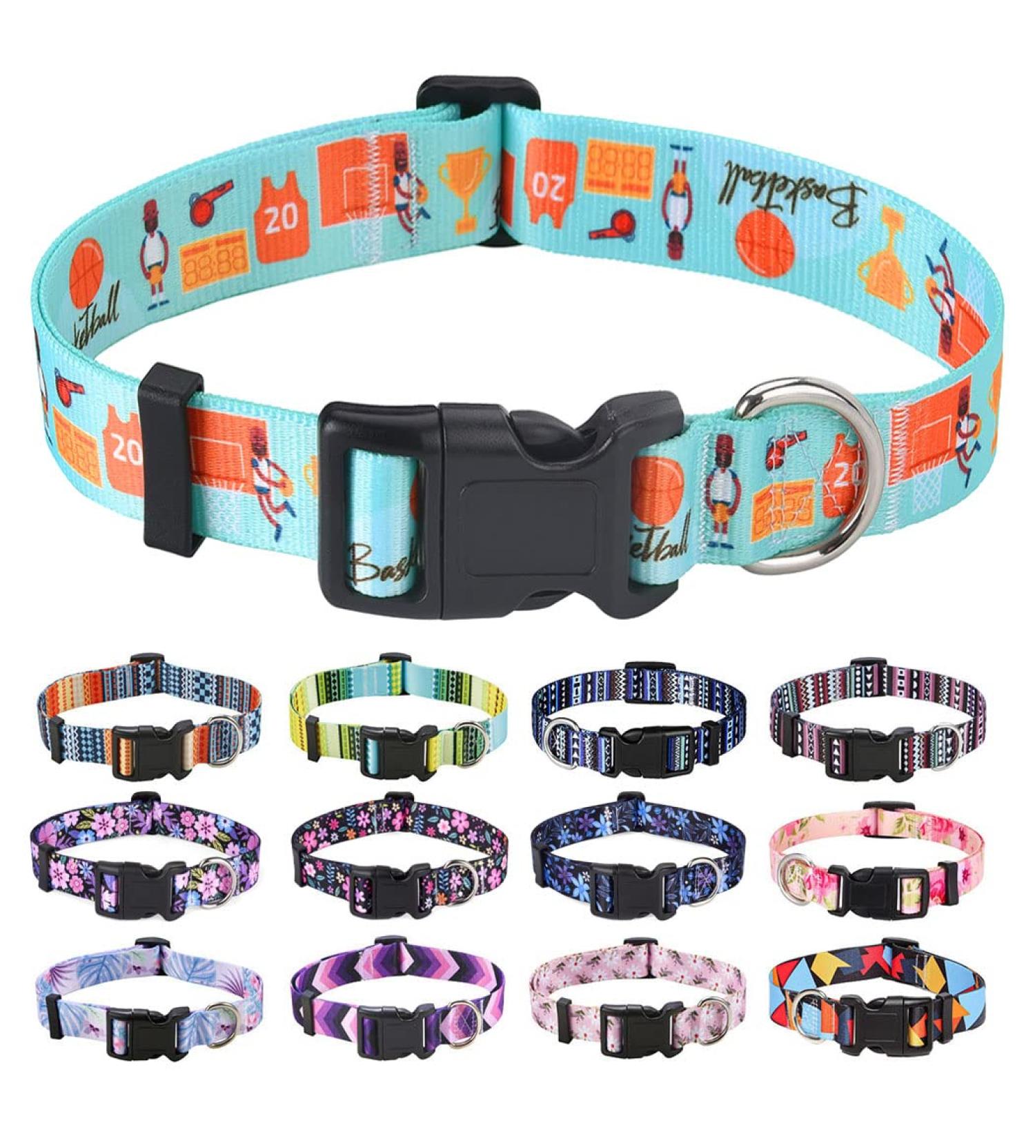 Shop Mihqy Adjustable Soft Dog Collar - Bohemian Floral & Geometric Design for Small Medium & Large Dogs (Neck 33-55 cm) - Buy Online on GoSupps.com
