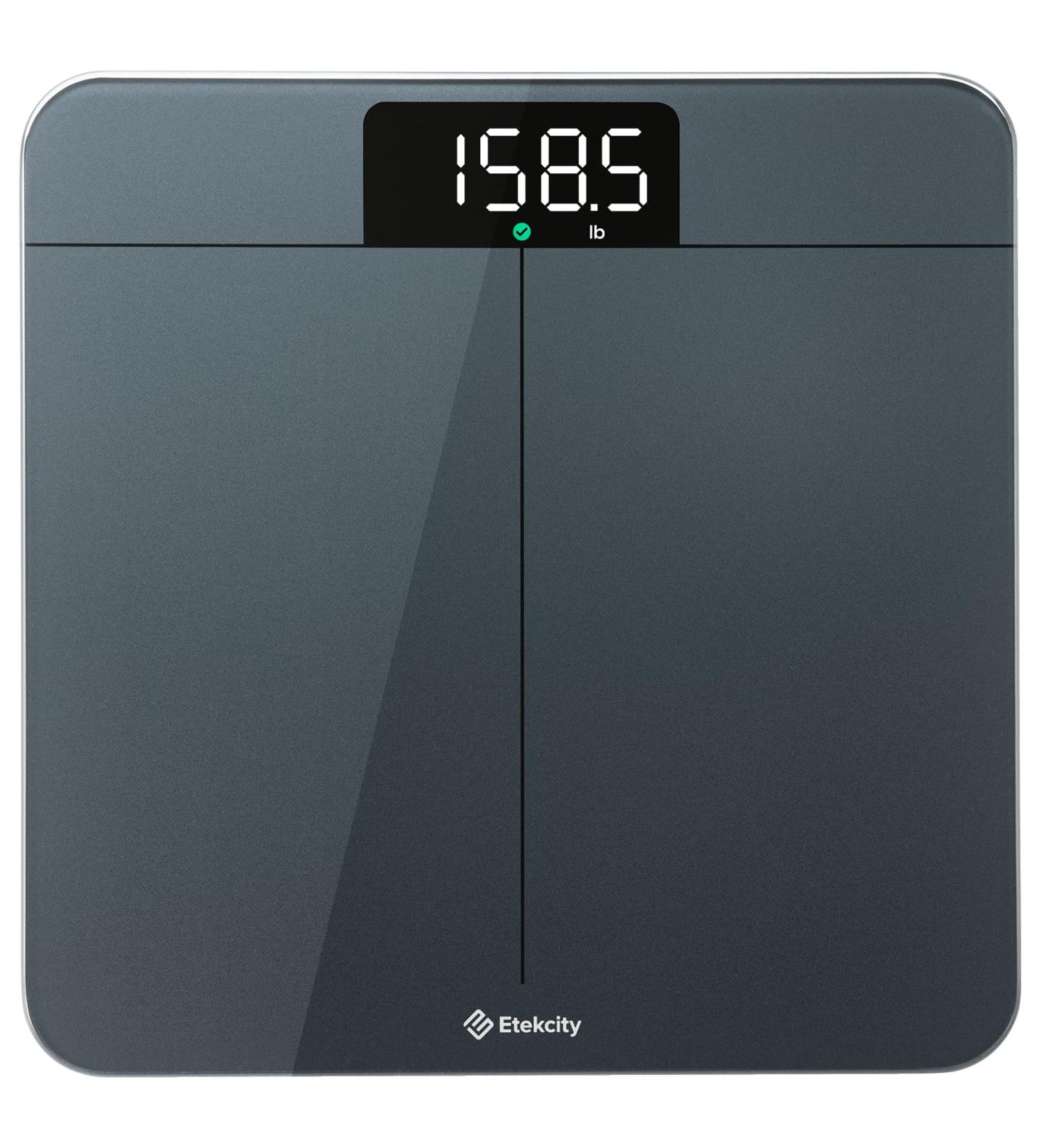 Etekcity Digital Bathroom Scale for Body Weight | Accurate to 0.02kg/0.05lb | Large LED Display | Weight Verification | Tempered Glass | 400 lbs Capacity | Grey-blue - Buy Online on GoSupps.com