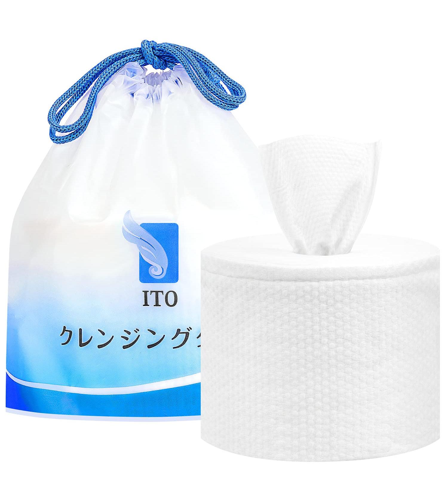 ITO Biodegradable Disposable Face Towel 80 Count - Unscented Baby Dry Wipes for Sensitive Skin - Make Up Removing Wipes - Ultra Soft Thickening - 1 Pack - Buy Online on GoSupps.com