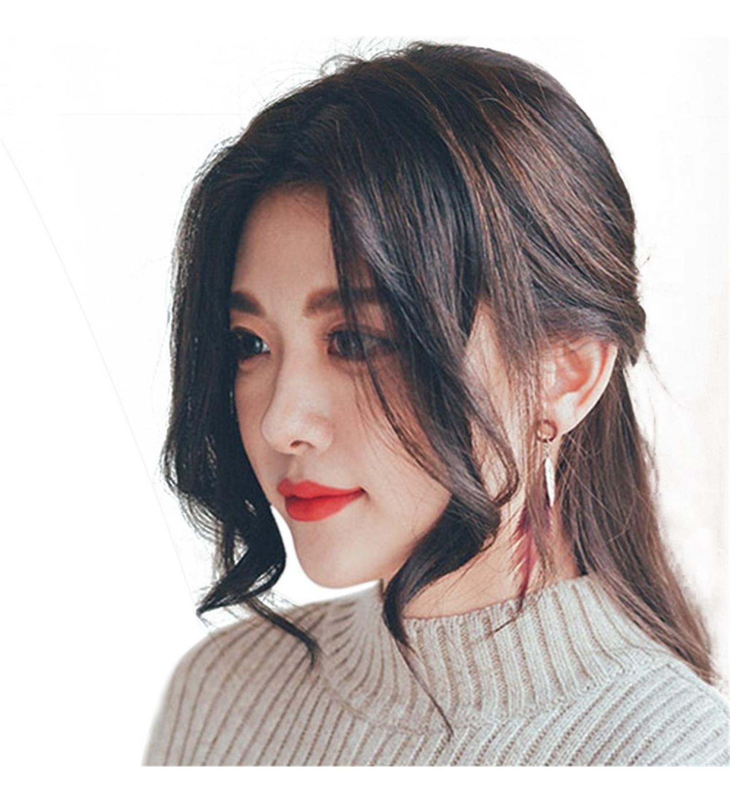 Remeehi Clip-In Wavy Hairpiece with Bangs - 30.5 cm Black | Natural & Real Length | International Shipping - Buy Online on GoSupps.com