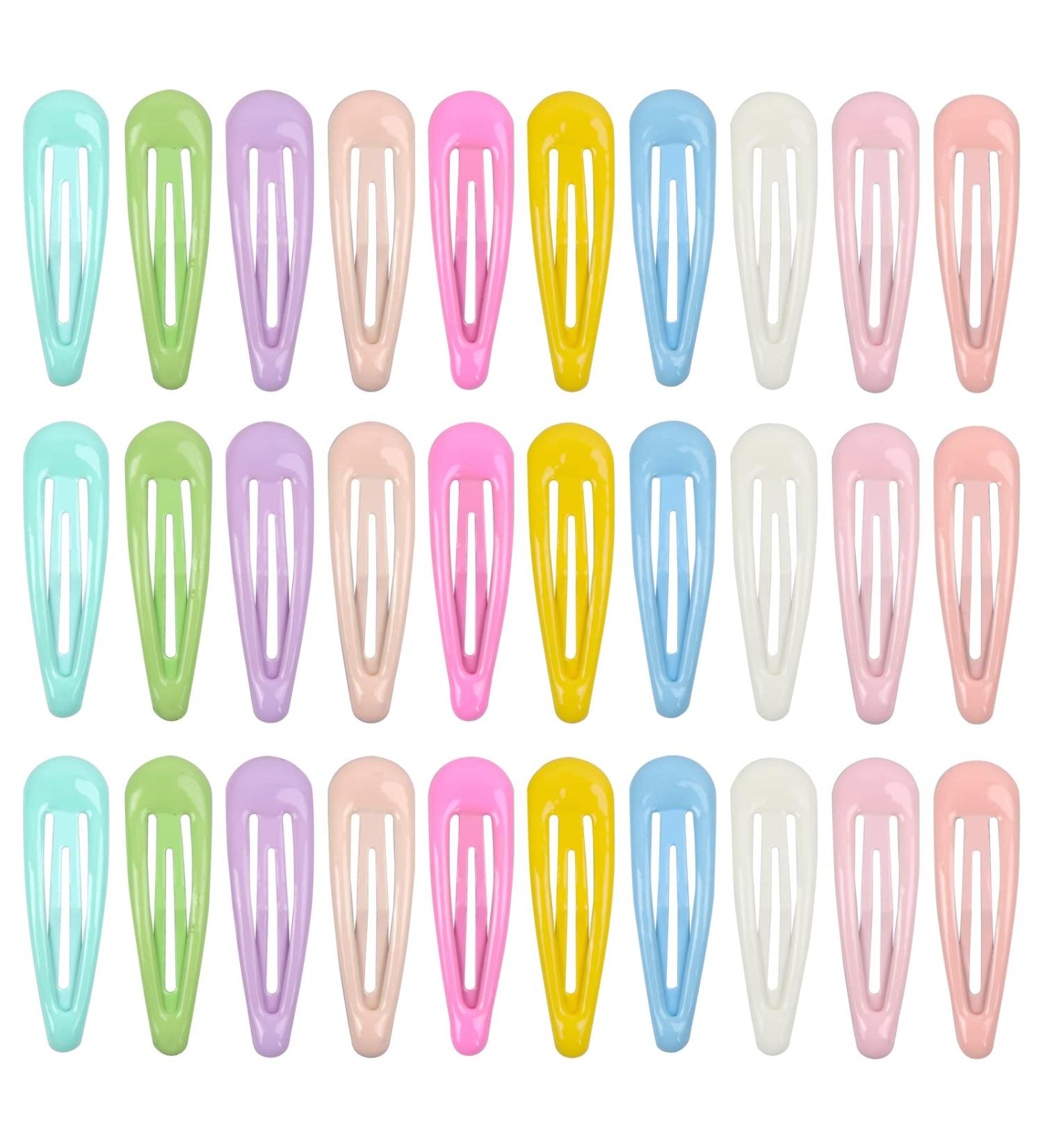 Kysun 30 Piece Metal Snap Hair Clips Set for Kids & Women - Multicolored Barrettes & Hair Accessories - Buy Online on GoSupps.com