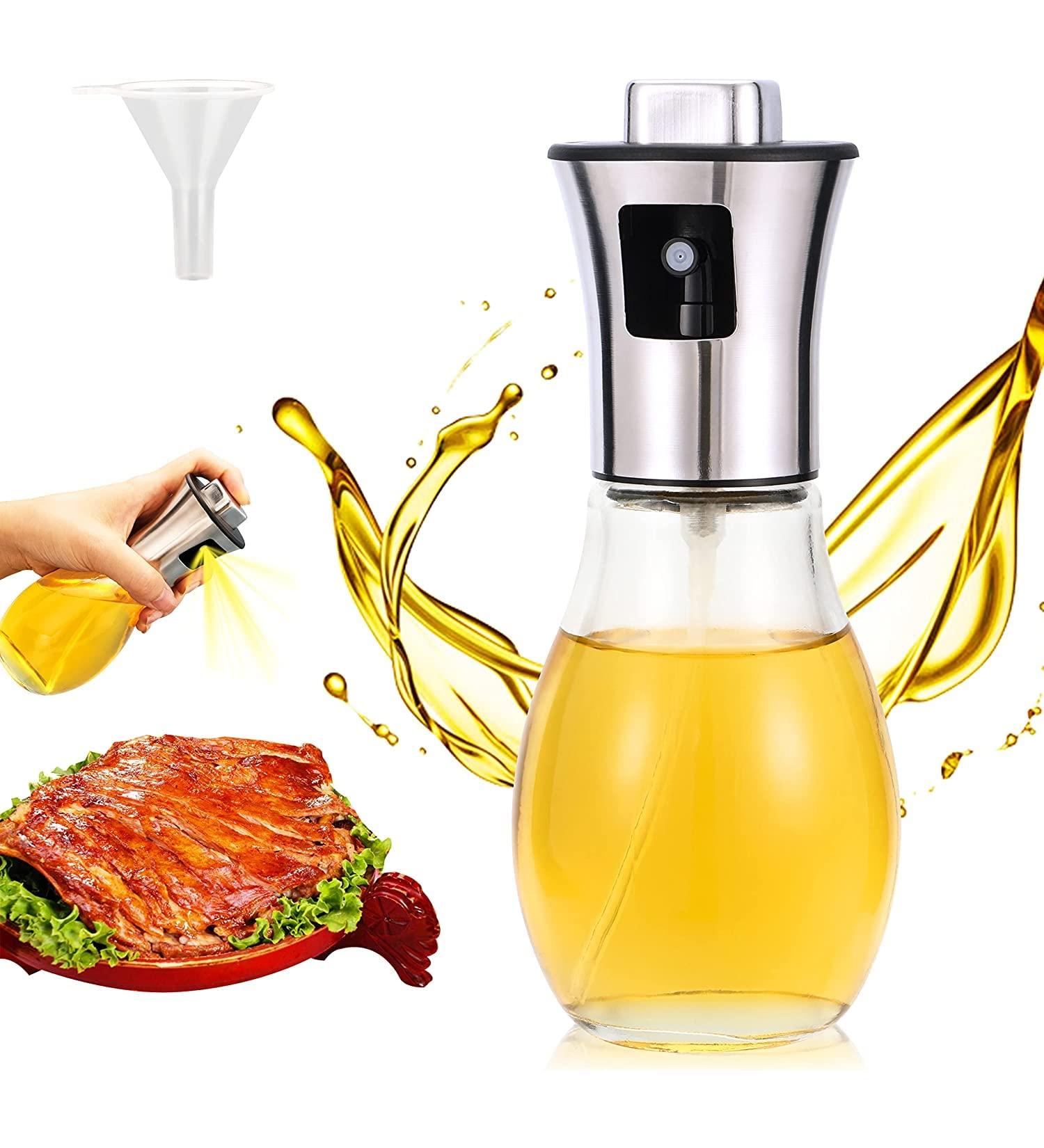Miiepls Glass Oil Sprayer Bottle Vinegar and Oil Sprayer Vinegar Sprayer Set Oil Sprayer for Hot Air Fryer Oil Sprayer for Cooking Oil for BBQ Cooking Salads Baking Picnic and Grilling 100 ml - Buy Online on GoSupps.com