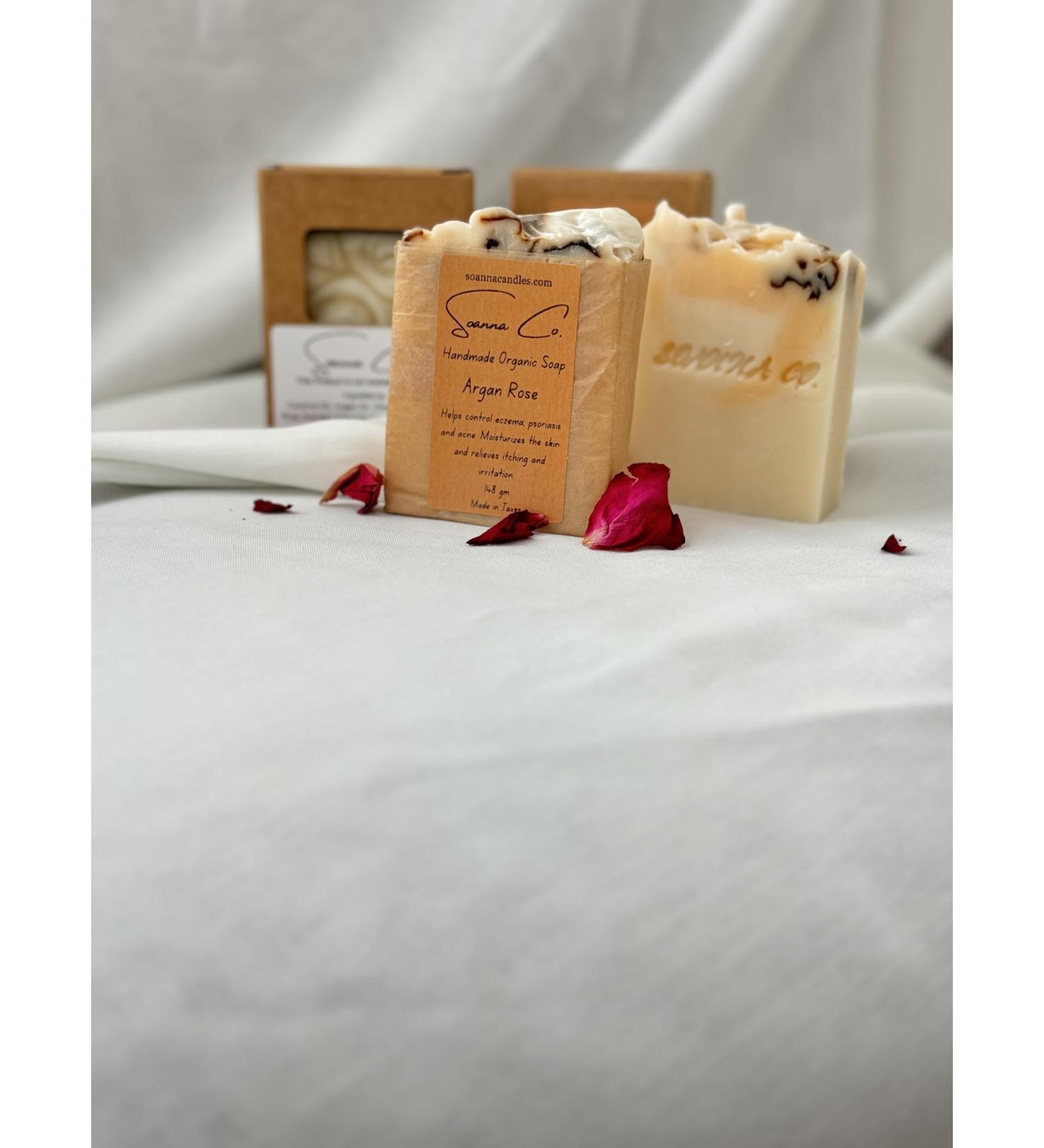Buy Soanna Set of 2 Handmade All-Natural Argan Rose Soap - Beige | International Shipping Available - Buy Online on GoSupps.com