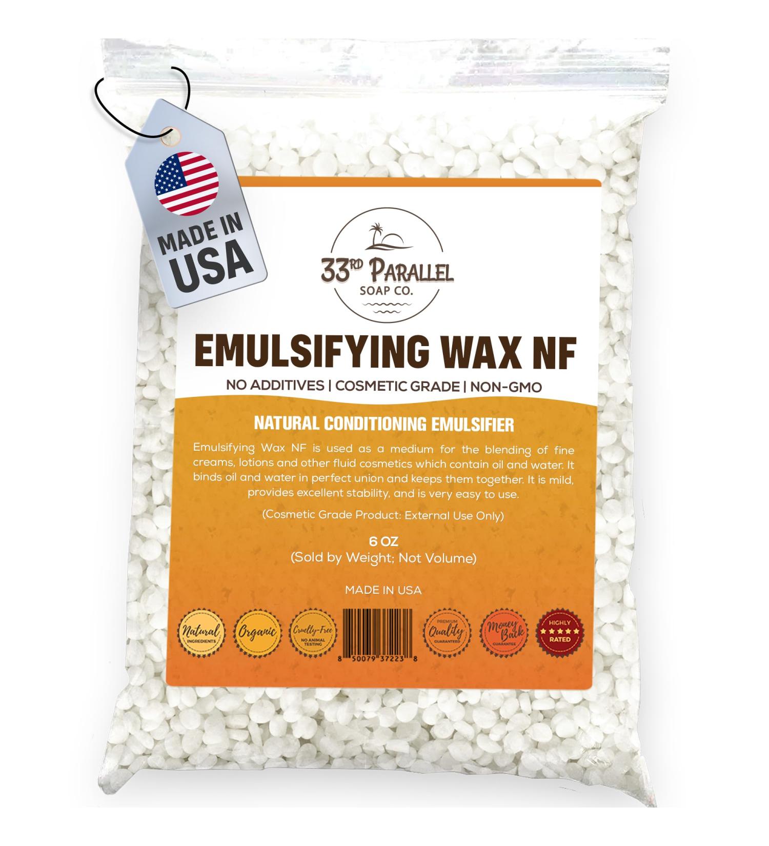 Non-GMO Emulsifying Wax NF Pastilles (6 OZ) 100% Natural Plant Derived | For Lotions, Creams, Soap Making, Hair Products | Cosmetic Grade | Product of USA | 6 OUNCES - Buy Online on GoSupps.com