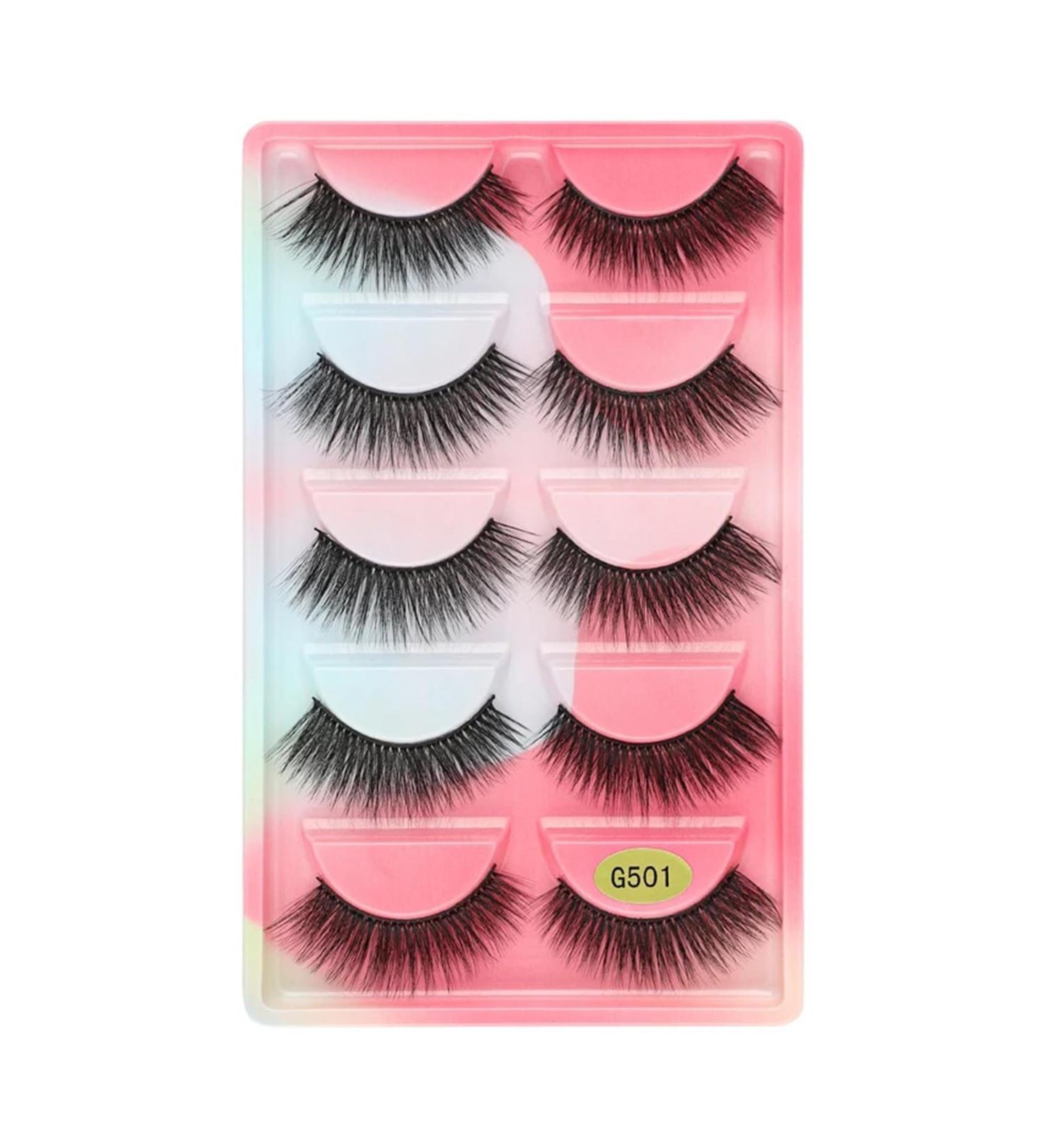 UAMOU 2-50 Boxes Eyelashes faux mink lashes natural 3d mink eyelashes volume false lashes in bulk cilios Cheerfully (Color : 5 Pairs G501CS Size : 40 Boxes) - Buy Online on GoSupps.com