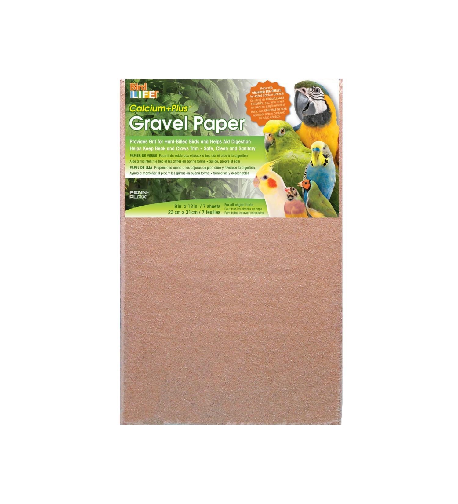 Penn-Plax 7 Pack Gravel Paper for Bird Cage 9x12-Inch - Safe and Clean for Hard-Billed Birds - Improved Digestion Support - Buy Online on GoSupps.com