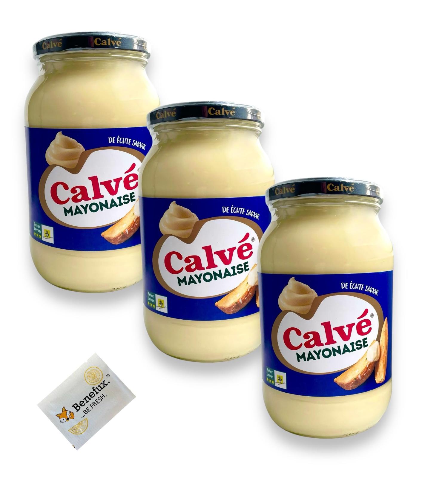Calv Mayonnaise Holland 3x 650ml economy pack + Benefux refreshing towel