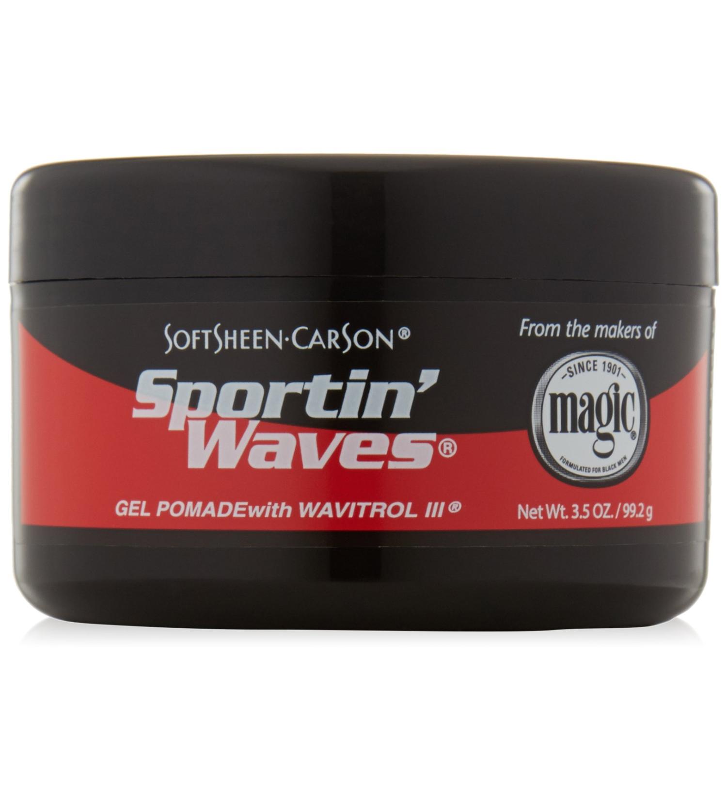 SoftSheen-Carson Sportin' Waves Gel Pomade with Wavitrol III 3.5 oz 3.5 Ounce (Pack of 1)