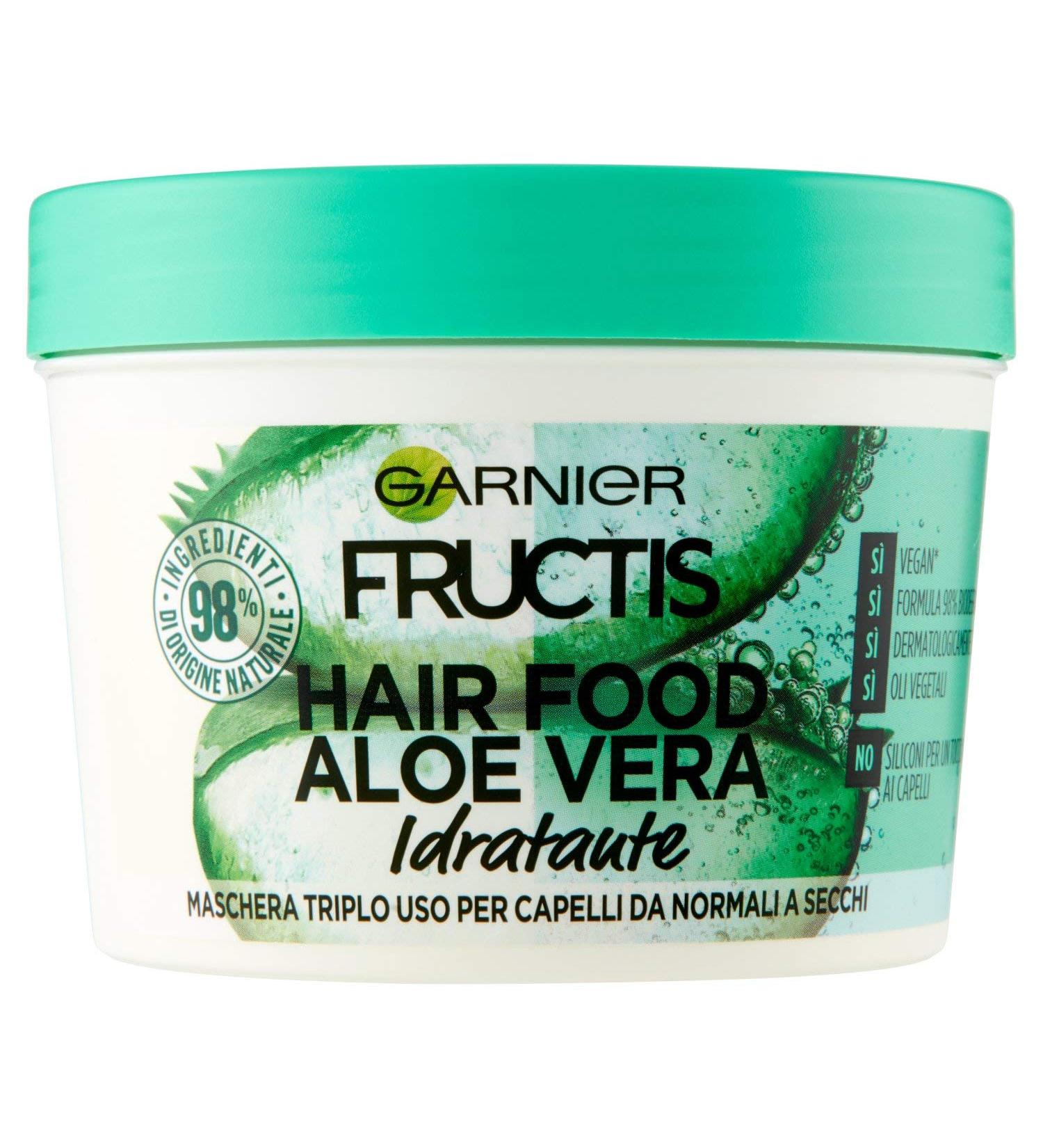 Hair Food Aloe Vera - Mask 3 In 1 For Hair Damaged 390 ml - Buy Online on GoSupps.com