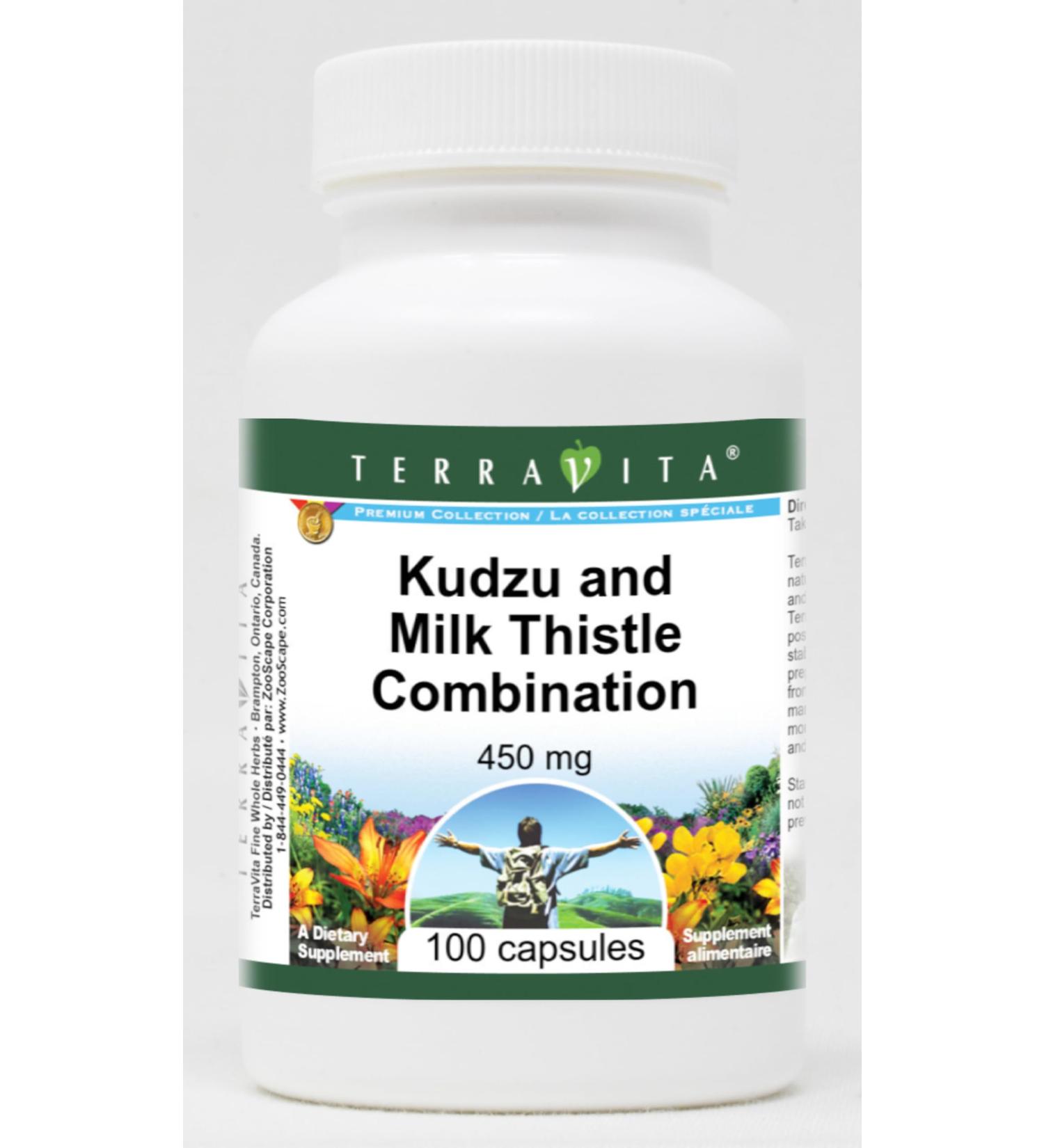 Kudzu and Milk Thistle Combination - 450 mg (100 Capsules ZIN: 513432) - Buy Online on GoSupps.com