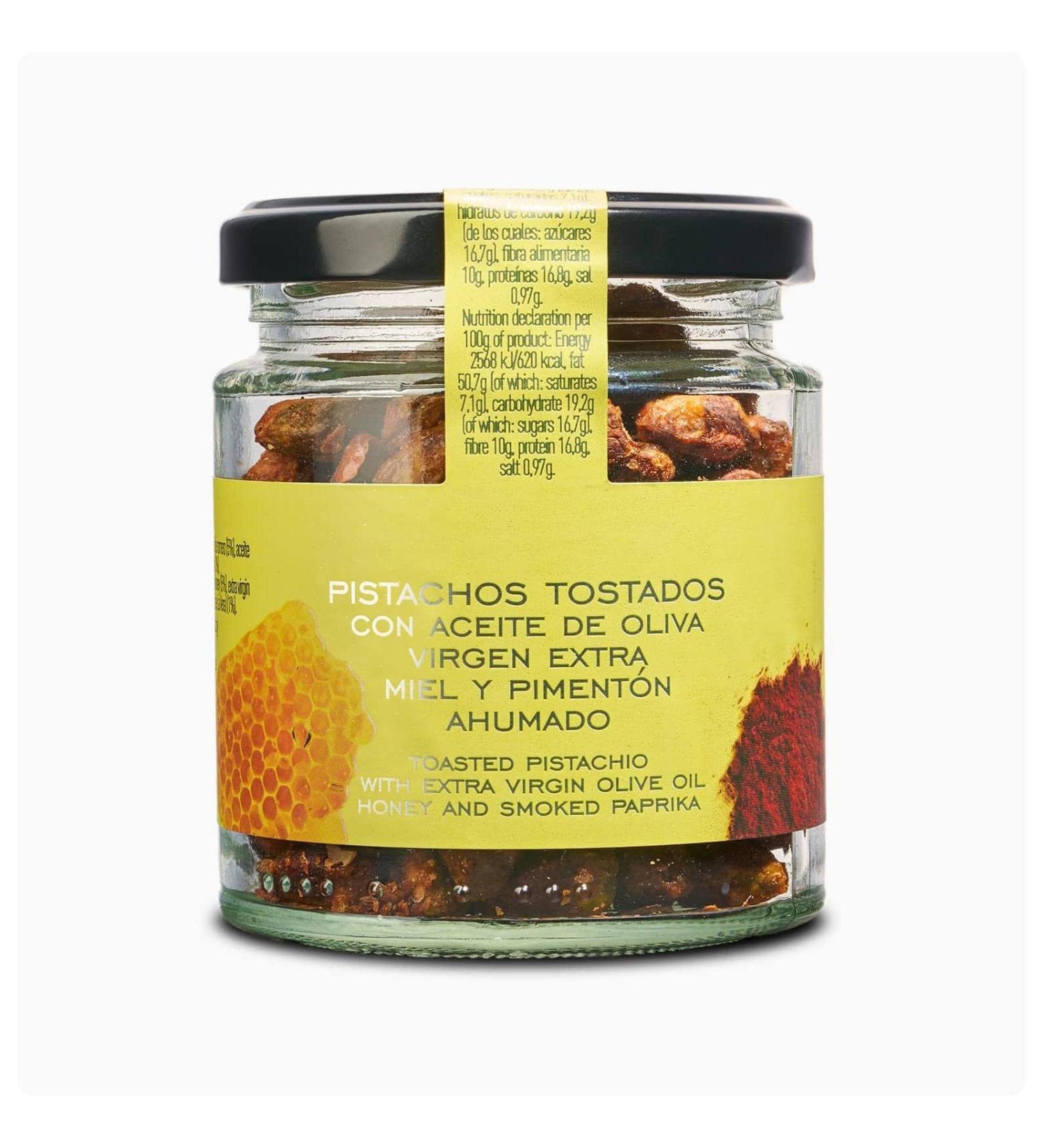 Roasted pistachios with honey and smoked paprika - La Chinata (110 g)