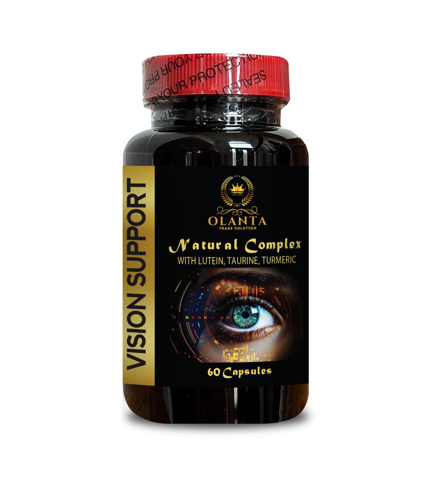 OLANTA TRADE SOLUTION Lutein and Bilberry - Vision Support Complex - Vision Support Eye Vitamins Natural Formula with Lutein and Milk Thistle Organic - 1 Bottle 60 Capsules - Buy Online on GoSupps.com