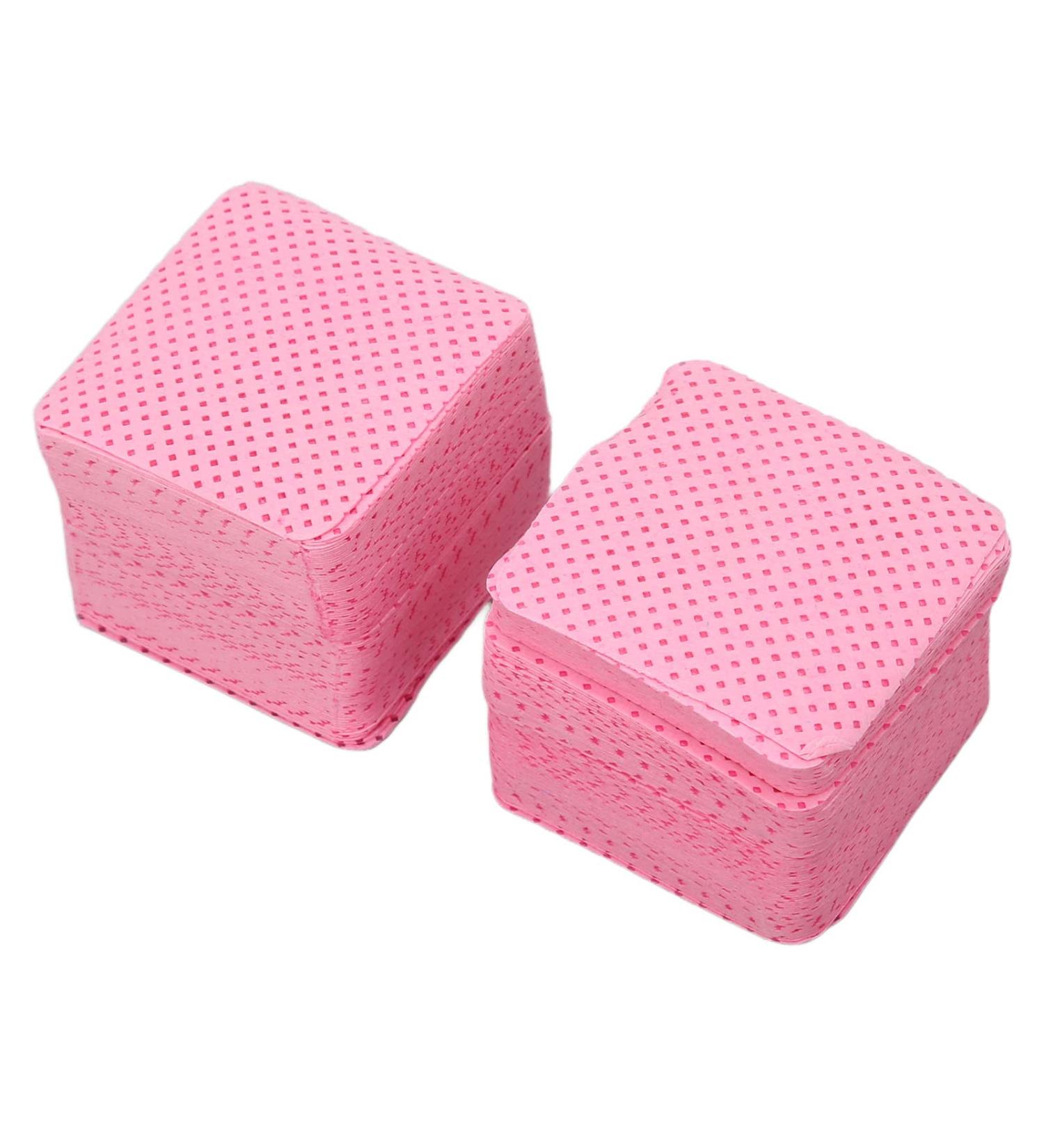  Betued 1000 Pink Nail Polish Remover Wipes Lint Free Wipes Nail Polish Remover Pads Eyelash Extension Cleaner Wipes - Buy Online on GoSupps.com