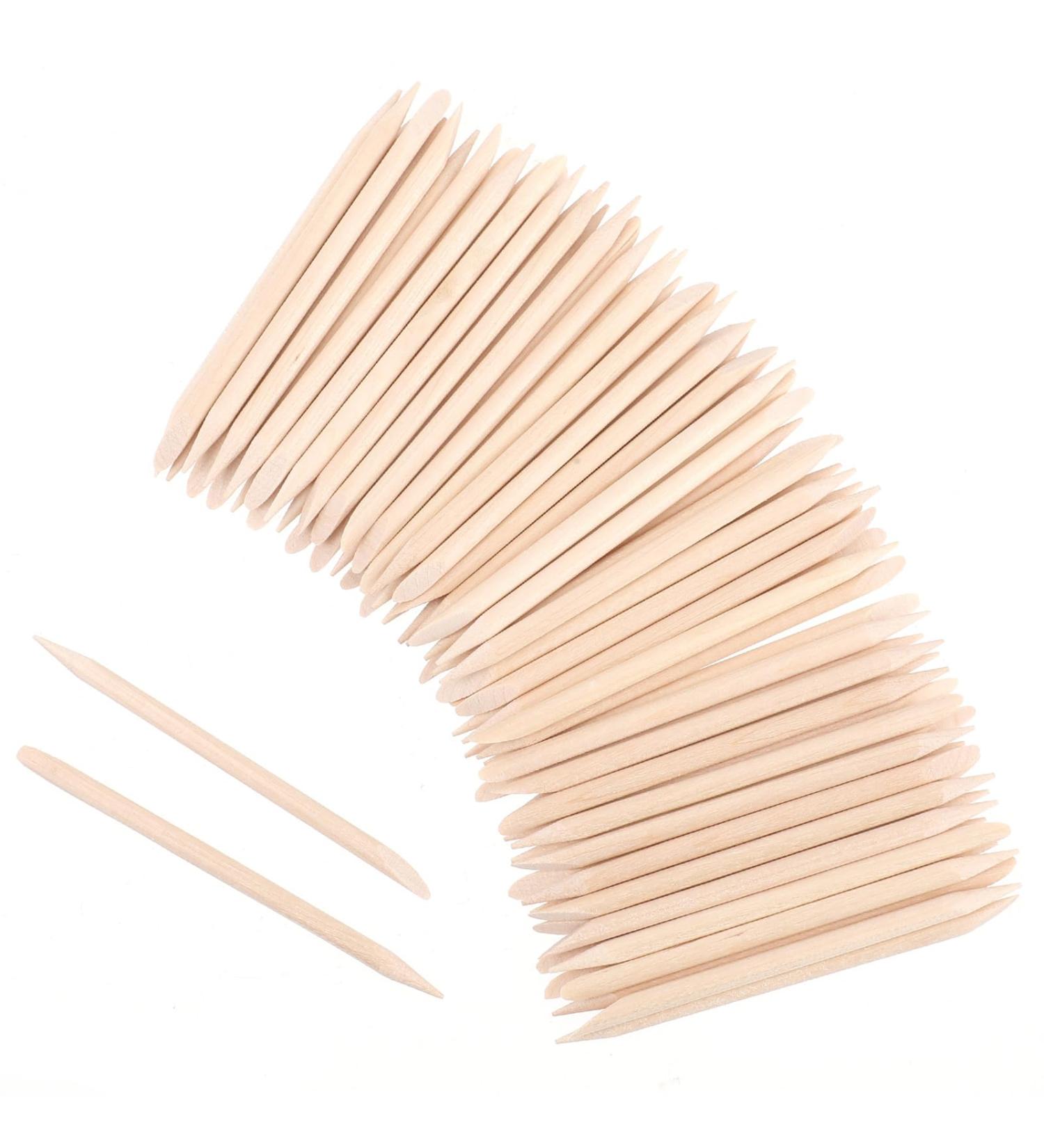 200 Pack Orange Nail Sticks | Double Sided Cuticle Pushers & Sanding Tools for Manicure & Pedicure - Buy Online on GoSupps.com
