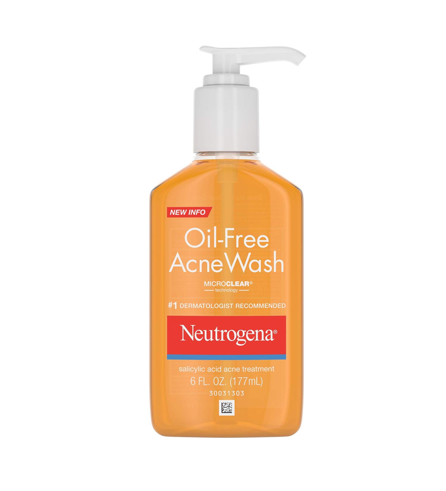Neutrogena Oil-Free Acne Fighting Facial Cleanser - 2% Salicylic Acid Treatment for Acne-Prone Skin - Daily Oil-Free Face Wash (6 fl. oz) - International Shipping Available - Buy Online on GoSupps.com