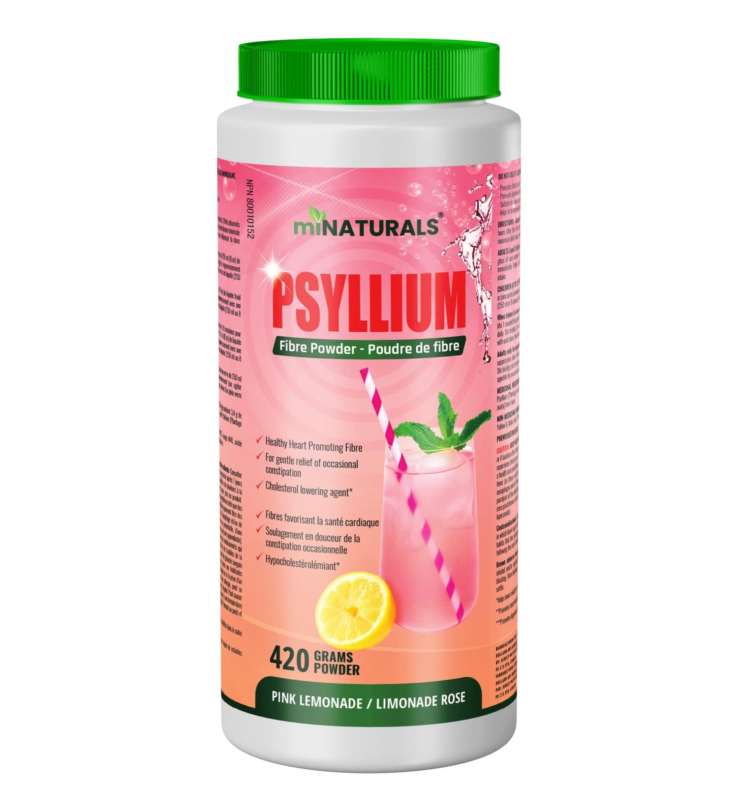 miNATURALS Psyllium Husk Powder 420 g - Pink Lemonade - Buy Online on GoSupps.com