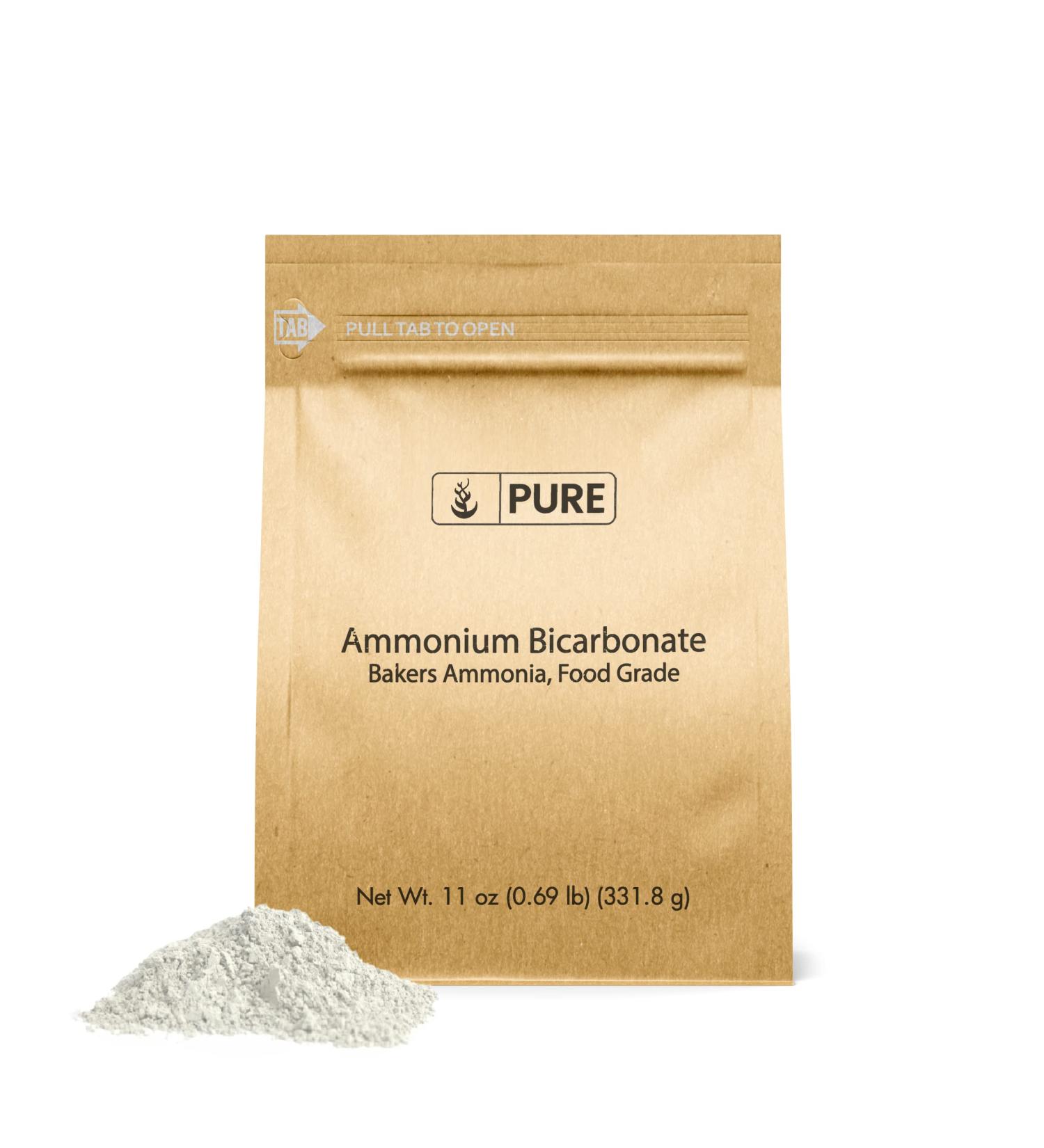 11oz Baker's Ammonia: Pure Ammonium Bicarbonate Traditional Leavening Agent - Food Grade - Buy Online on GoSupps.com