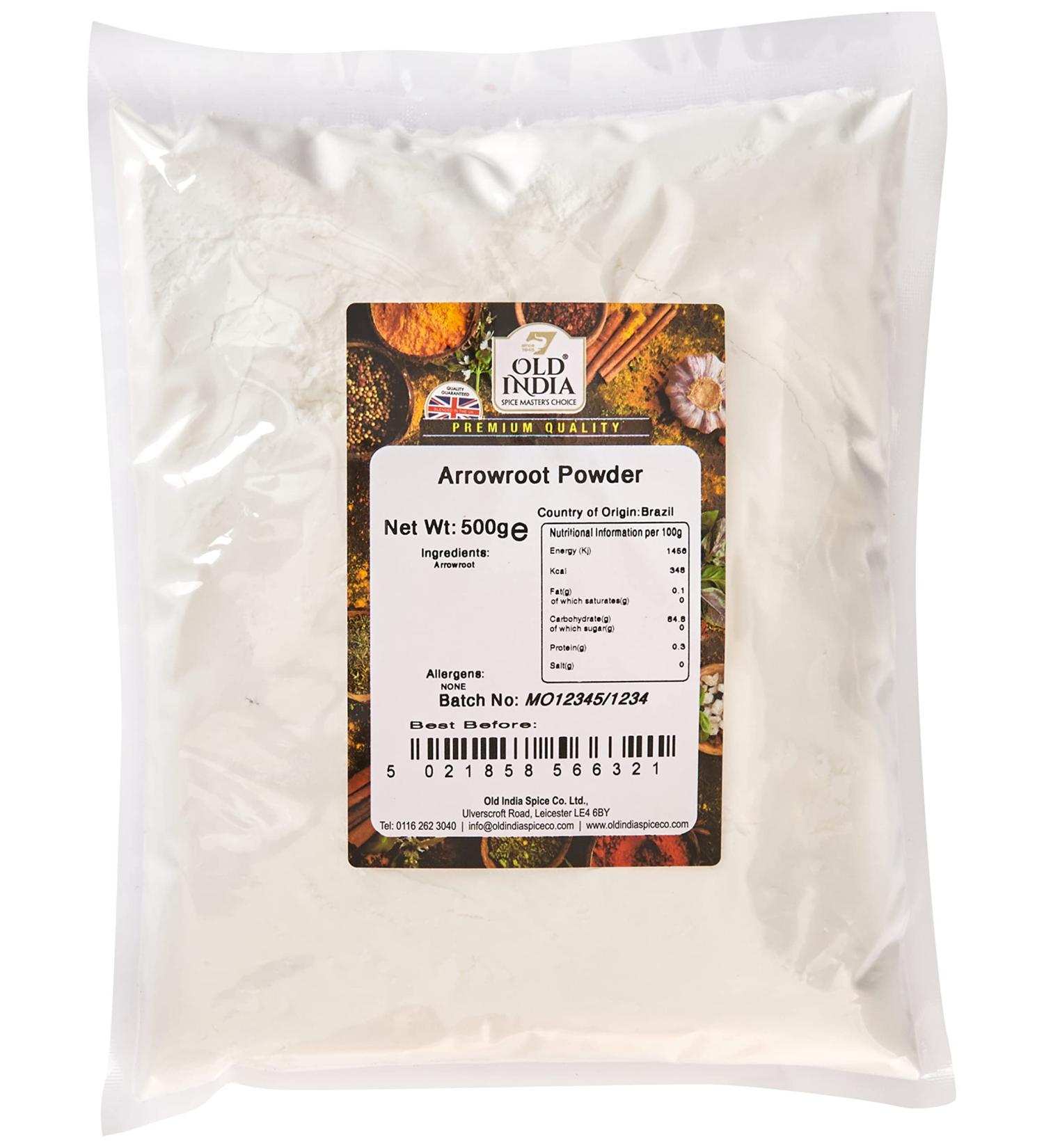Old India Arrowroot Powder 500g - Natural Thickener and Gluten-Free (Pack of 1) - Buy Online on GoSupps.com