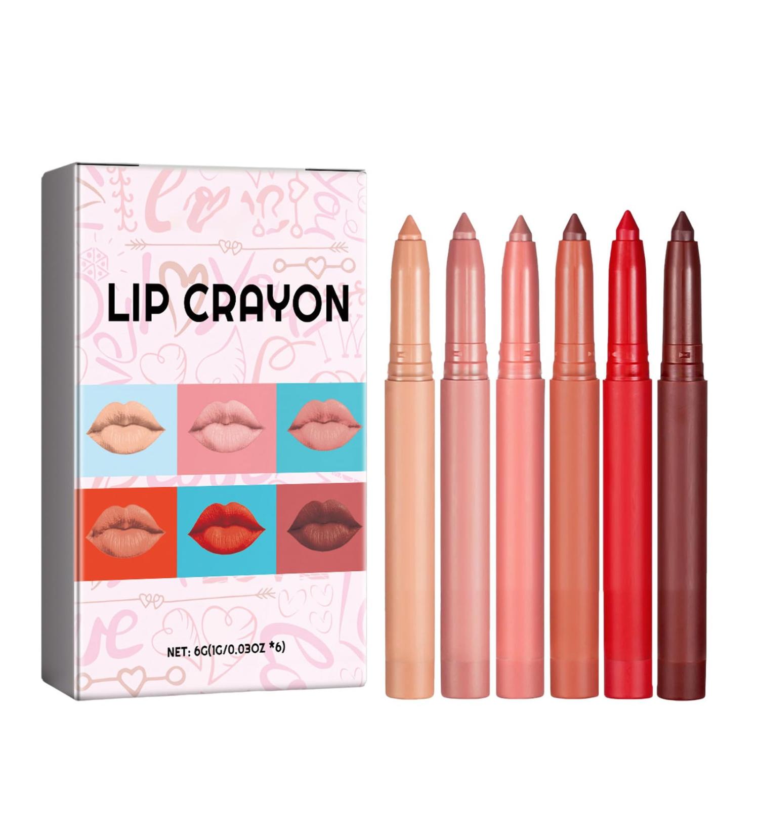 SOUTHJIELING 6pcs Lipstick Pencil Lip Liner Waterproof Practical Lip Pencil for Various Occasions - Buy Online on GoSupps.com