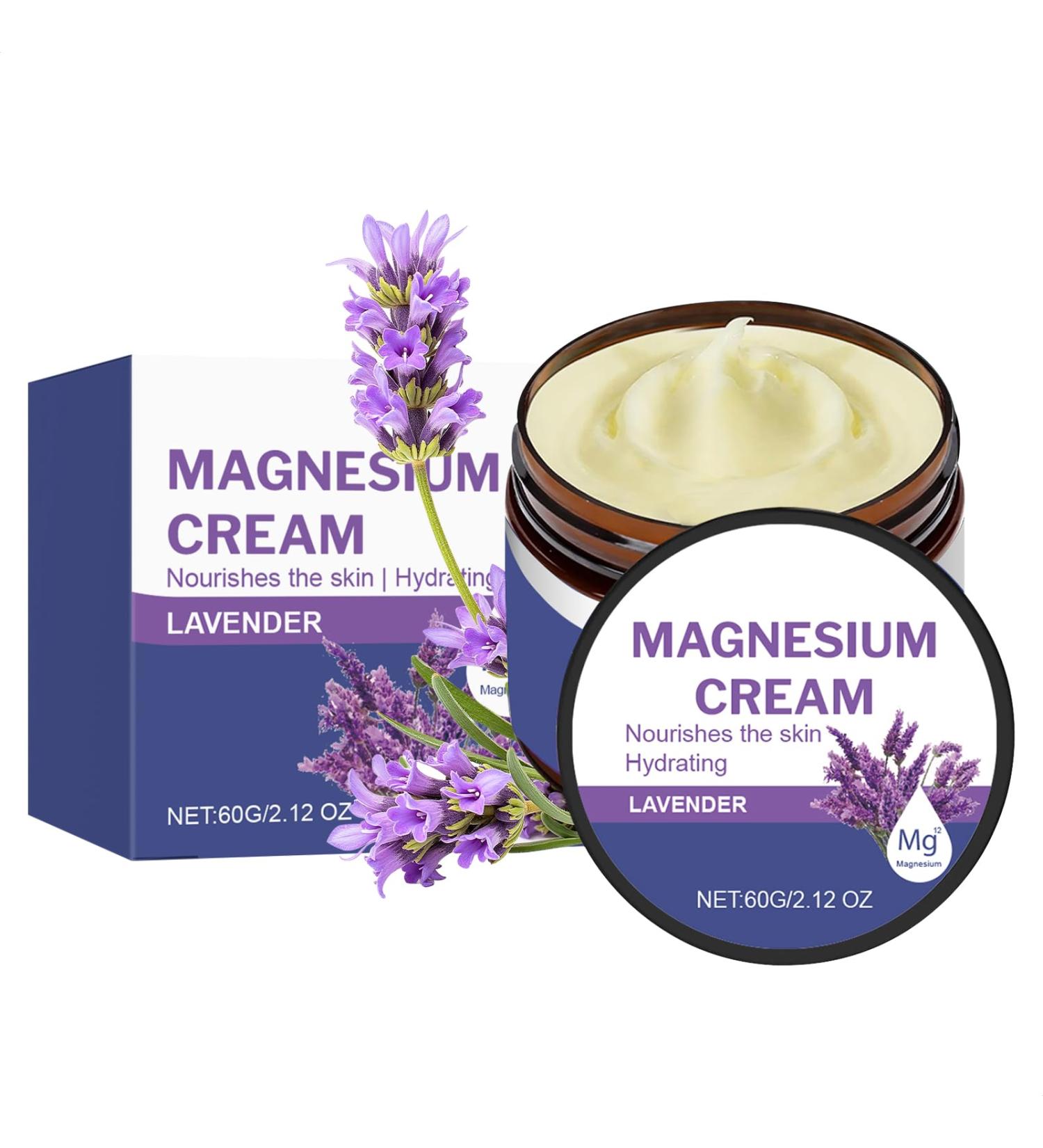 Magnesium Lotion Topical Magnesium Cream for Sleep Leg Cramps & Pain Muscle Relaxation Calm Moisturizing Supplement with Lavender Oil Coconut Oil 2.12oz 2.12 Oz - Buy Online on GoSupps.com