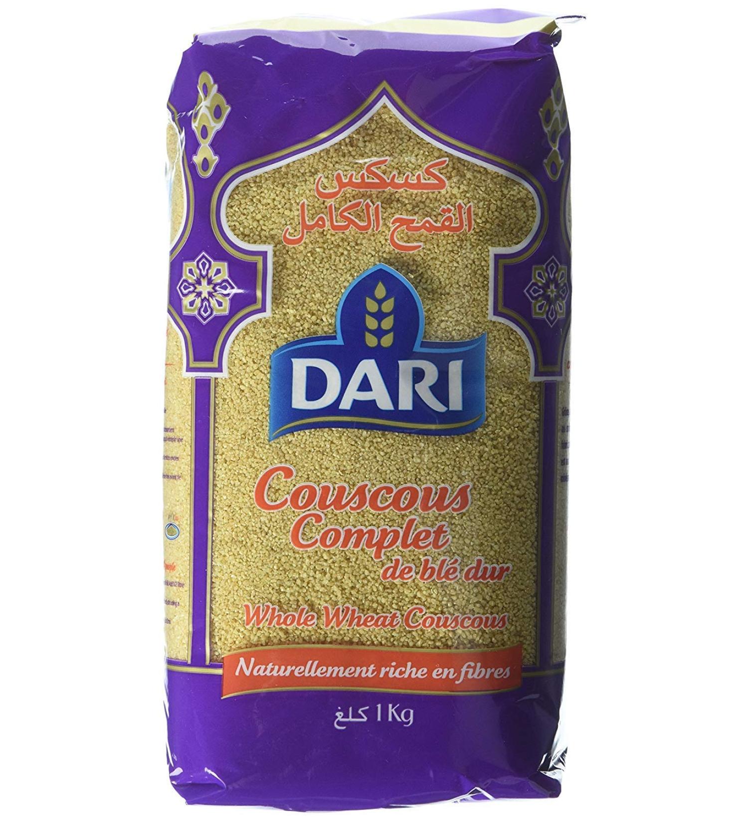 Dari Premium Whole Wheat Moroccan Couscous - 2.2lb (1.0 Kg) - Buy Online on GoSupps.com