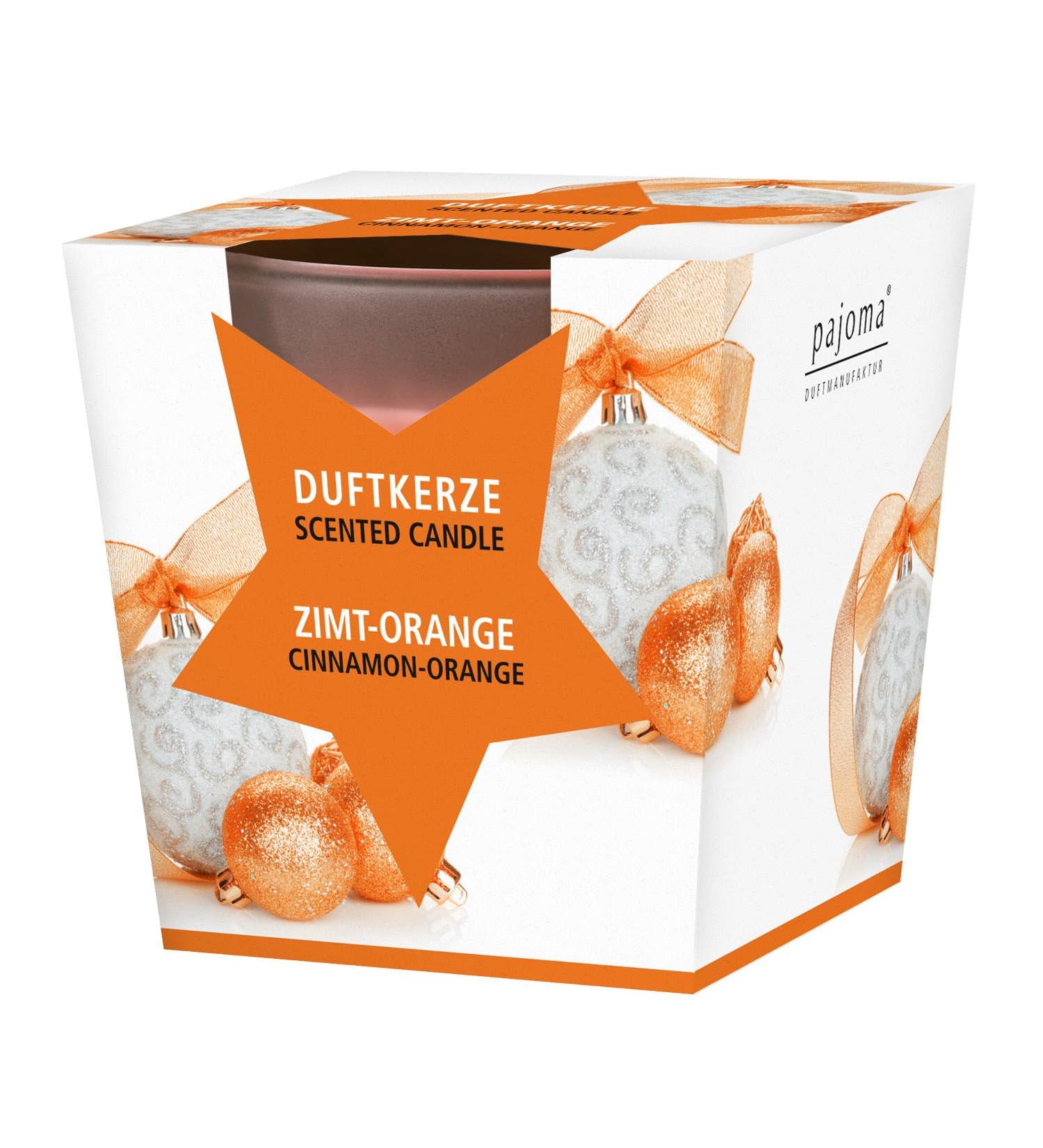 Pajoma Cinnamon Orange Fragrance Candle - 120g Satin Glass 25 Hour Burn Time Premium Gift Packaging - Buy Online on GoSupps.com