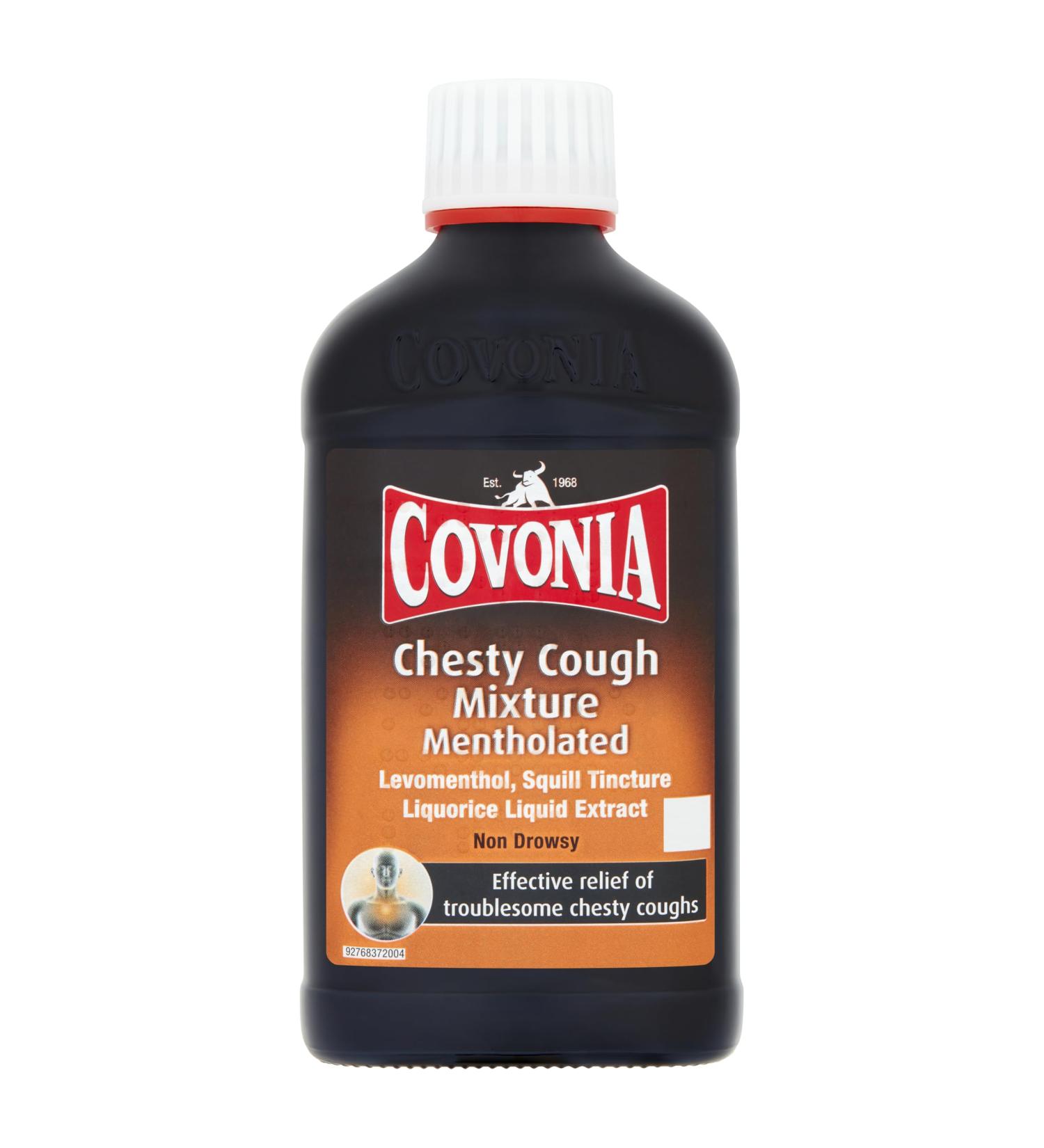 Covonia Chesty Cough Mixture Syrup Mentholated 300ml