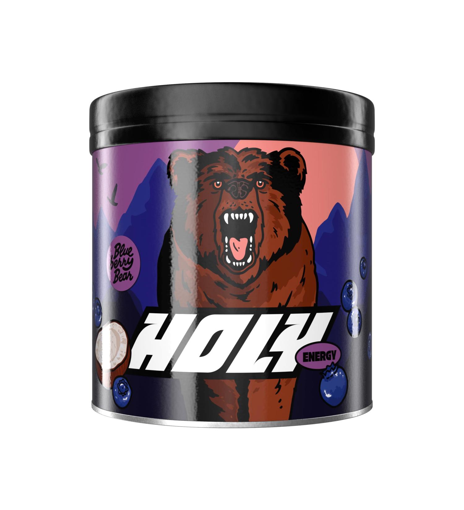 Holy Energy Gaming Booster 'Blueberry Bear' | 50 Portions | Focus Drink with Newcaff & Green Tea Extract | Vegan & Natural Fruit Flavors - Buy Online on GoSupps.com
