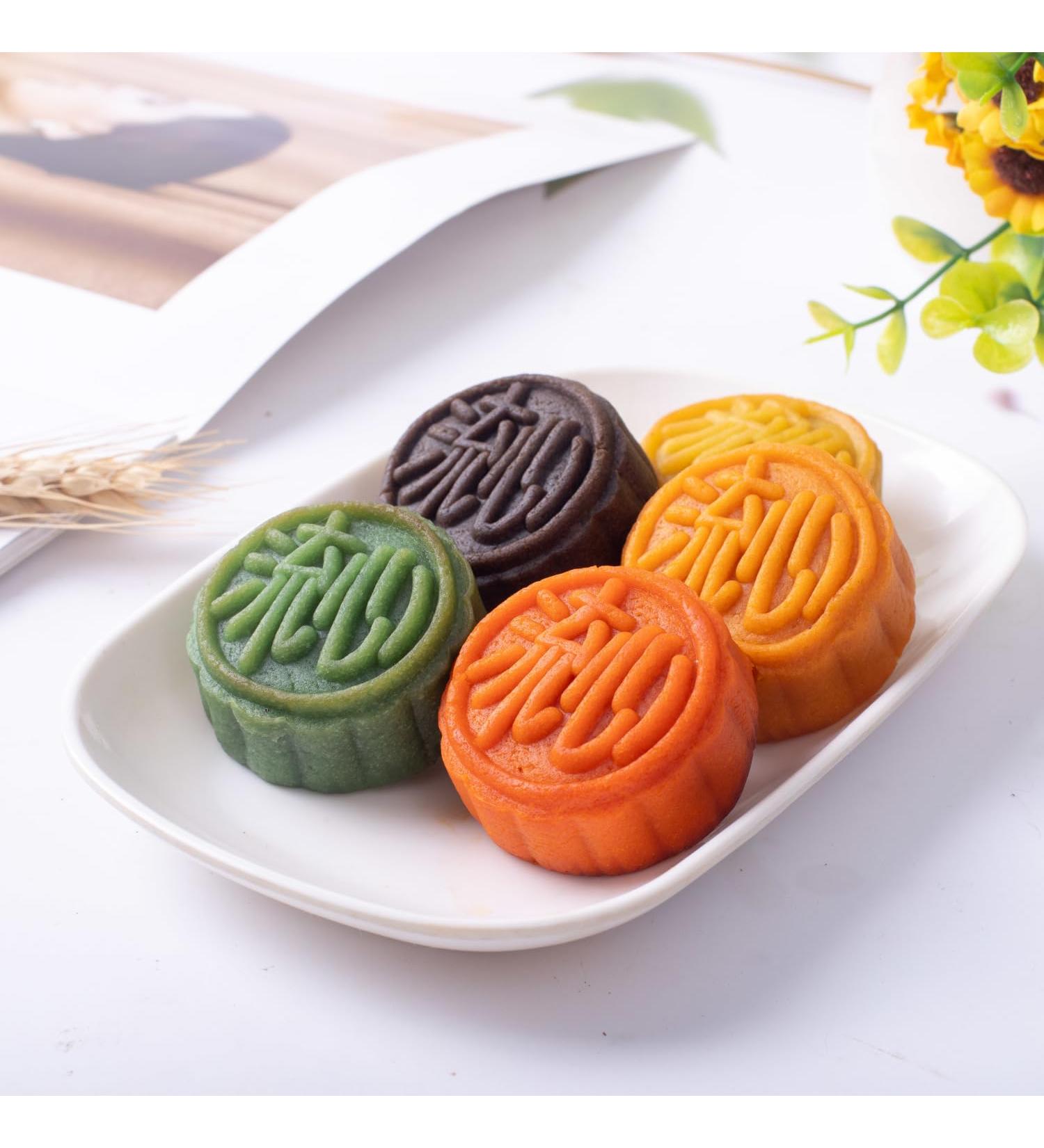 Chinese specialty mooncakes instant fruit mooncakes Mid Autumn gifts pack ready-to-eat delicious cakes healthy and nutritious Dim sum Chinese candy food breakfast bread (5 flavors 10pcs) 5 flavors 10pcs - Buy Online on GoSupps.com