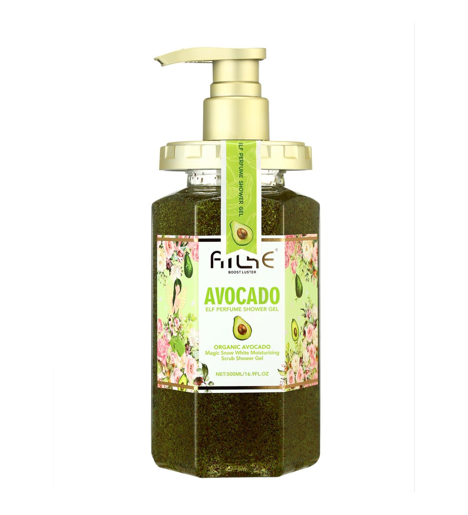  AILKE BOOST LUSTER AILKE Magic Snow White Shower Gel Clean Skin Moisturizing Brightening Skin Tone Natural Avocado Fragrance Gentle Body Wash Leaves Skin Feeling Soft 500 ml - Buy Online on GoSupps.com