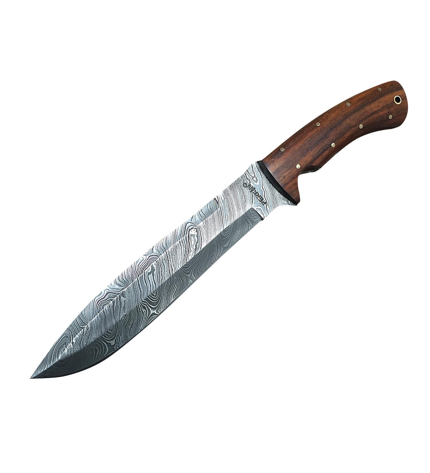 Perkin Damascus Hunting Knife with Sheath - AR1101 | Premium Quality International Shipping - Buy Online on GoSupps.com